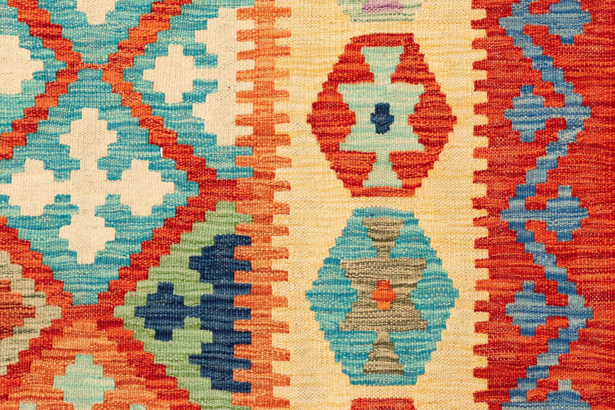 Afghanischer Kelim – 292 × 203 cm – handgewebt aus Schurwolle