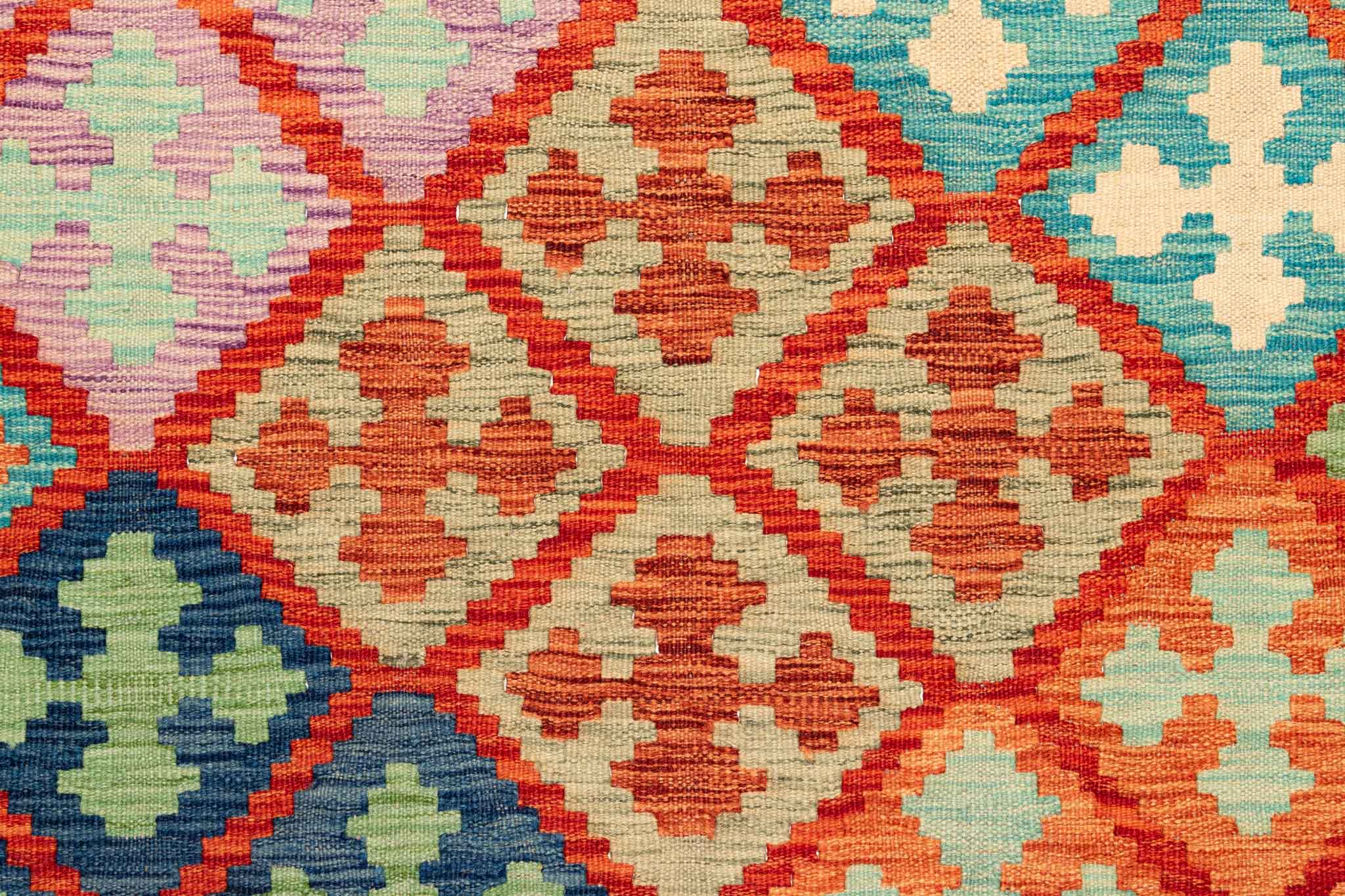 Afghanischer Kelim – 292 × 203 cm – handgewebt aus Schurwolle