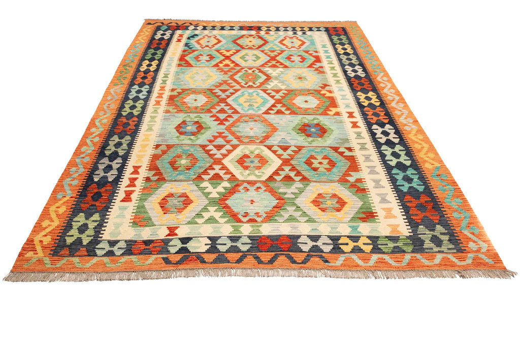 Afghanischer Kelim – 295 × 204 cm – handgewebt aus Schurwolle