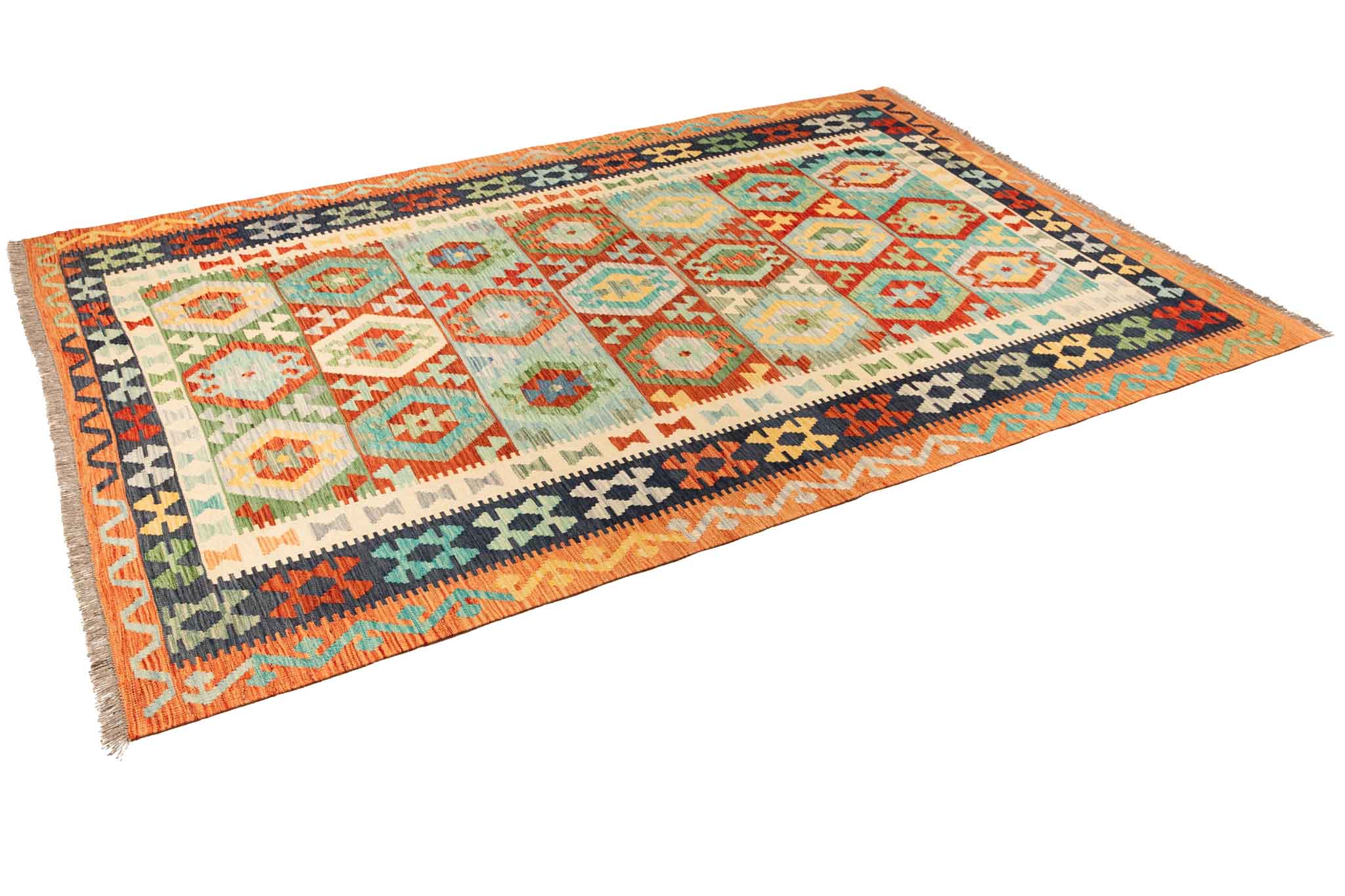 Afghanischer Kelim – 295 × 204 cm – handgewebt aus Schurwolle