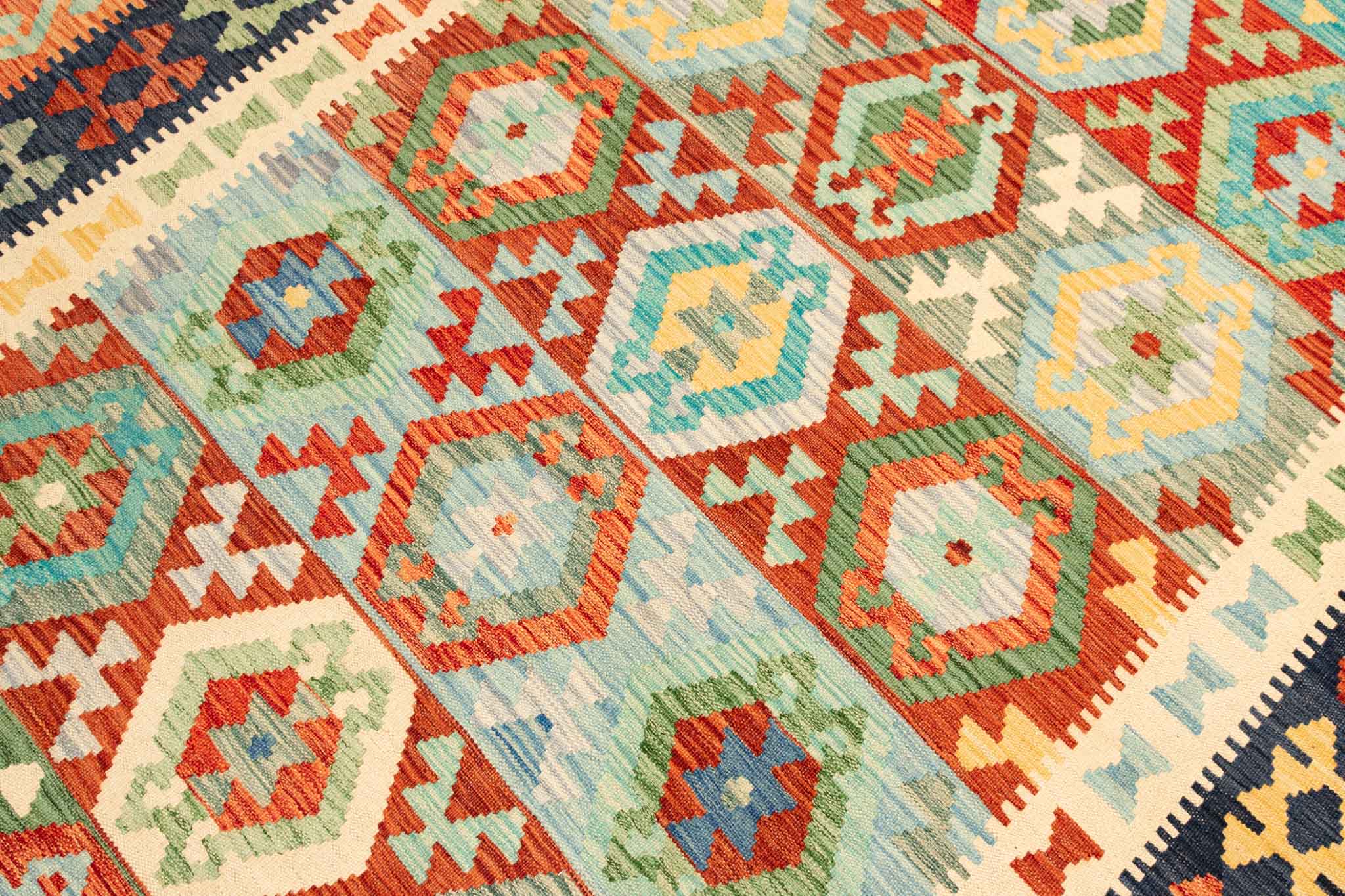 Afghanischer Kelim – 295 × 204 cm – handgewebt aus Schurwolle