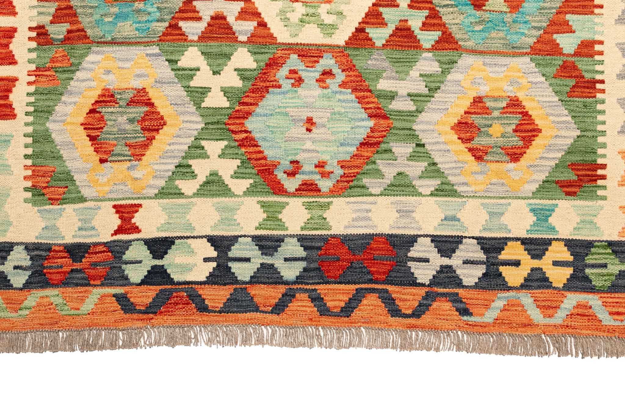 Afghanischer Kelim – 295 × 204 cm – handgewebt aus Schurwolle