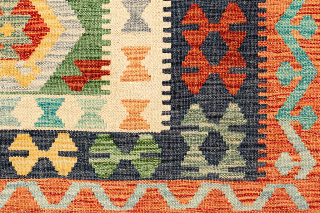 Afghanischer Kelim – 295 × 204 cm – handgewebt aus Schurwolle