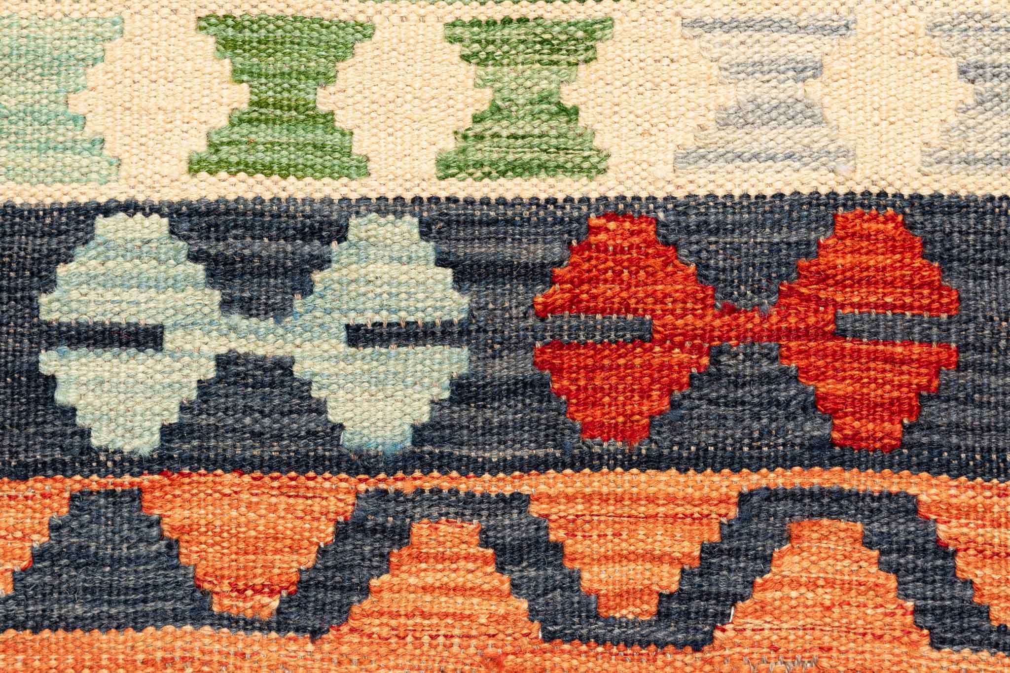 Afghanischer Kelim – 295 × 204 cm – handgewebt aus Schurwolle