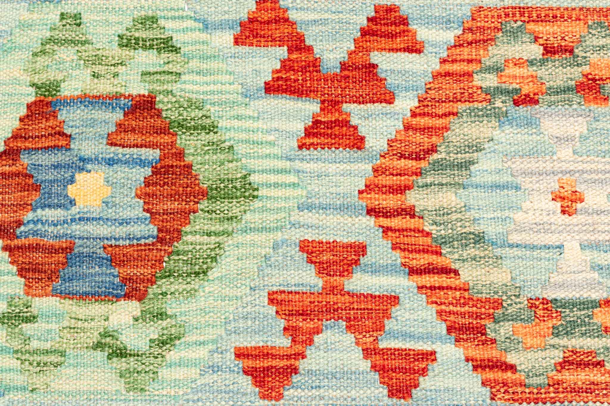 Afghanischer Kelim – 295 × 204 cm – handgewebt aus Schurwolle