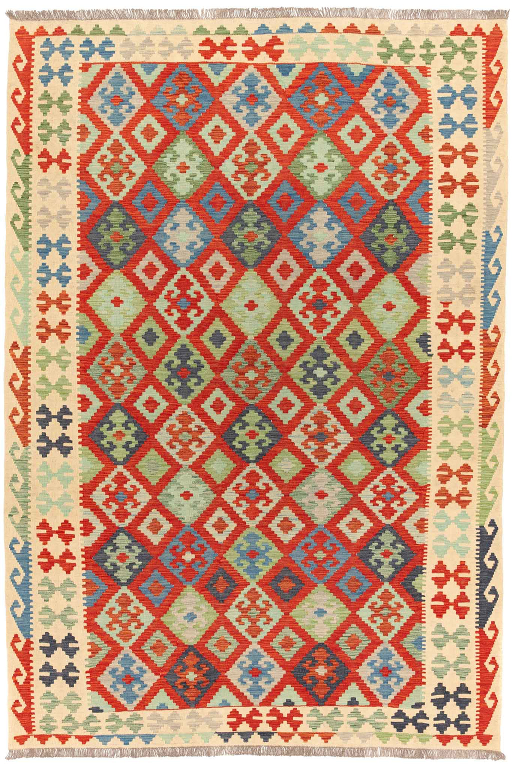 Afghanischer Kelim – 297 × 202 cm – handgewebt aus Schurwolle