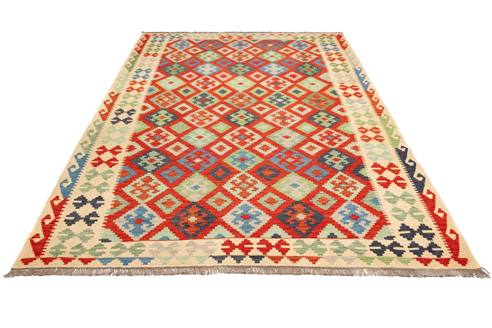 Afghanischer Kelim – 297 × 202 cm – handgewebt aus Schurwolle