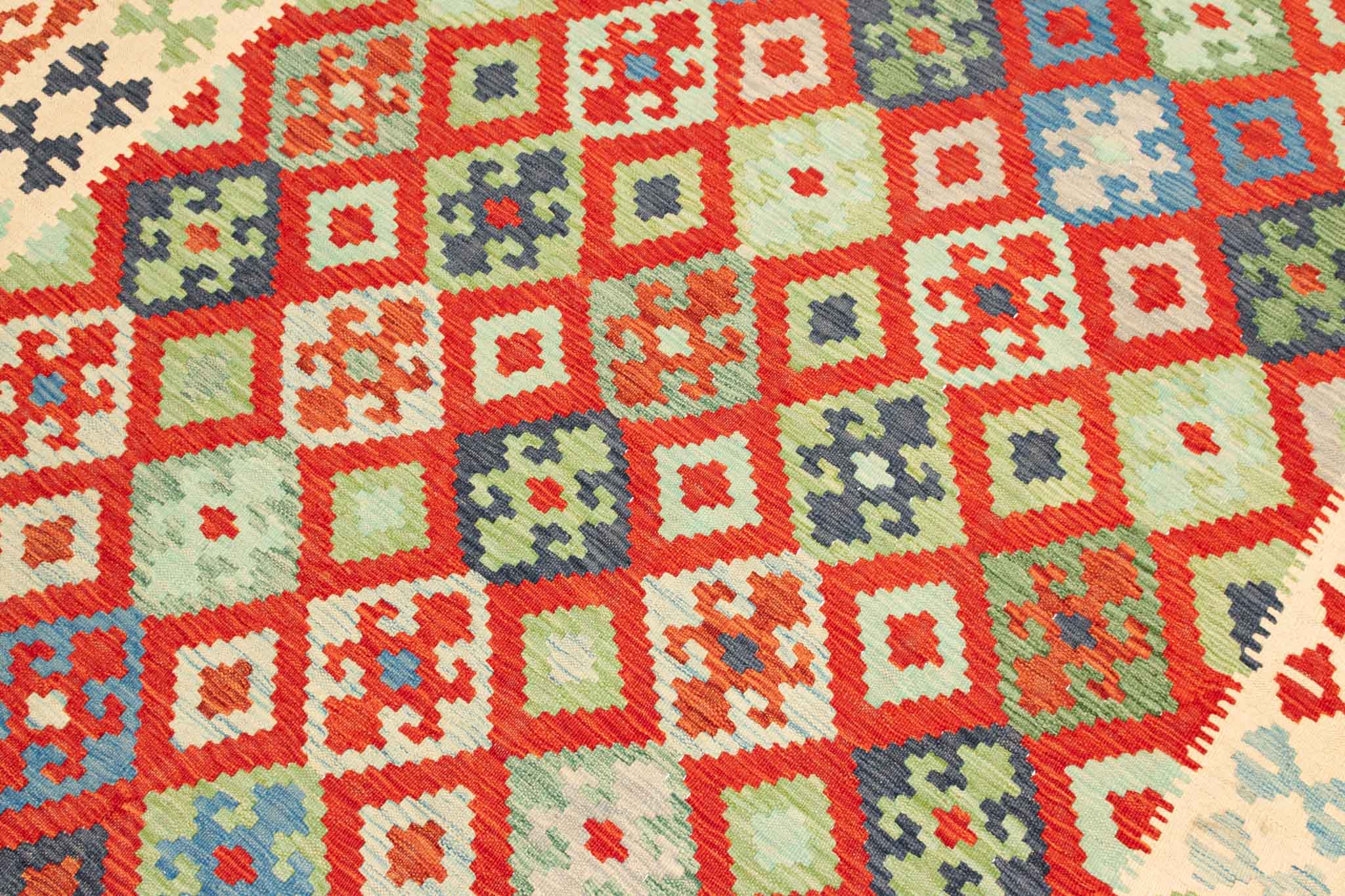 Afghanischer Kelim – 297 × 202 cm – handgewebt aus Schurwolle