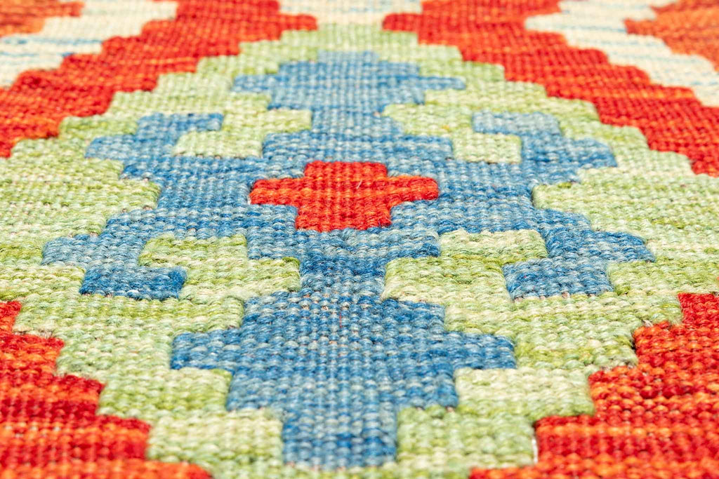 Afghanischer Kelim – 297 × 202 cm – handgewebt aus Schurwolle