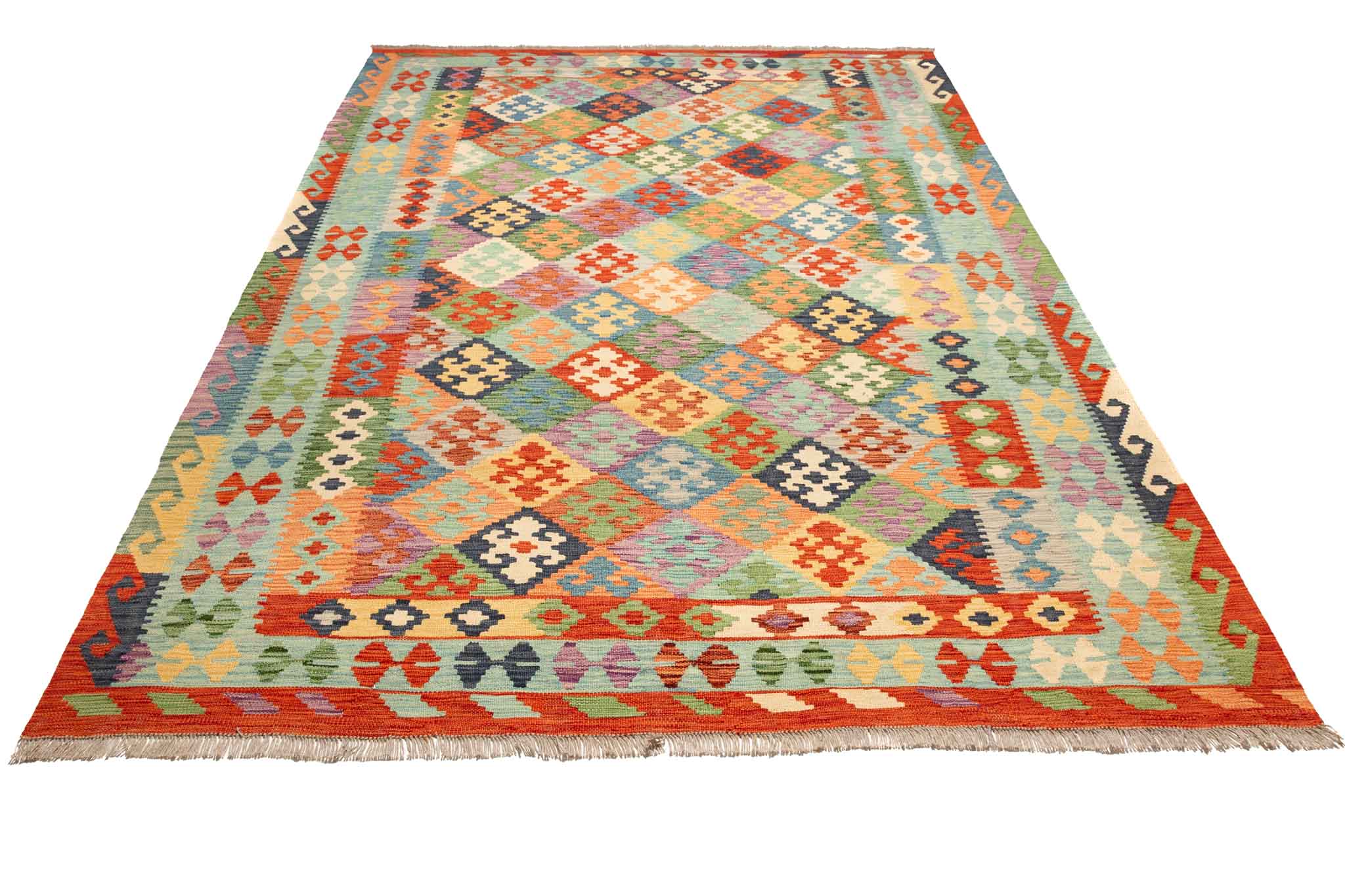 Afghanischer Kelim – 299 × 200 cm – handgewebt aus Schurwolle