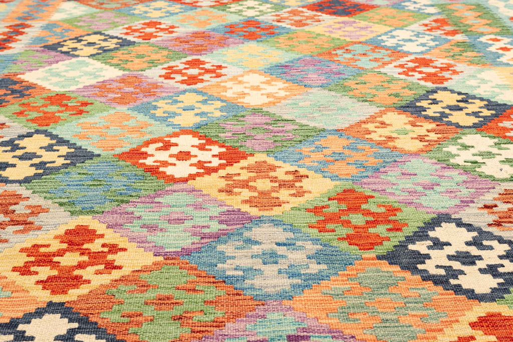 Afghanischer Kelim – 299 × 200 cm – handgewebt aus Schurwolle