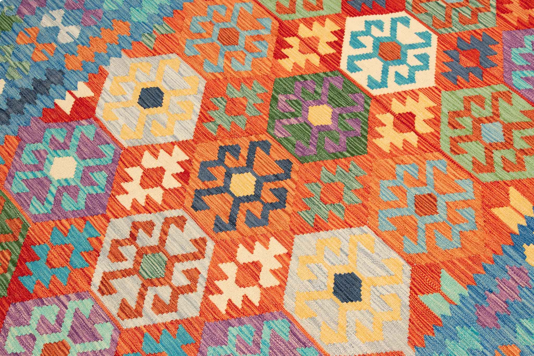 Afghanischer Kelim – 289 × 196 cm – handgewebt aus Schurwolle