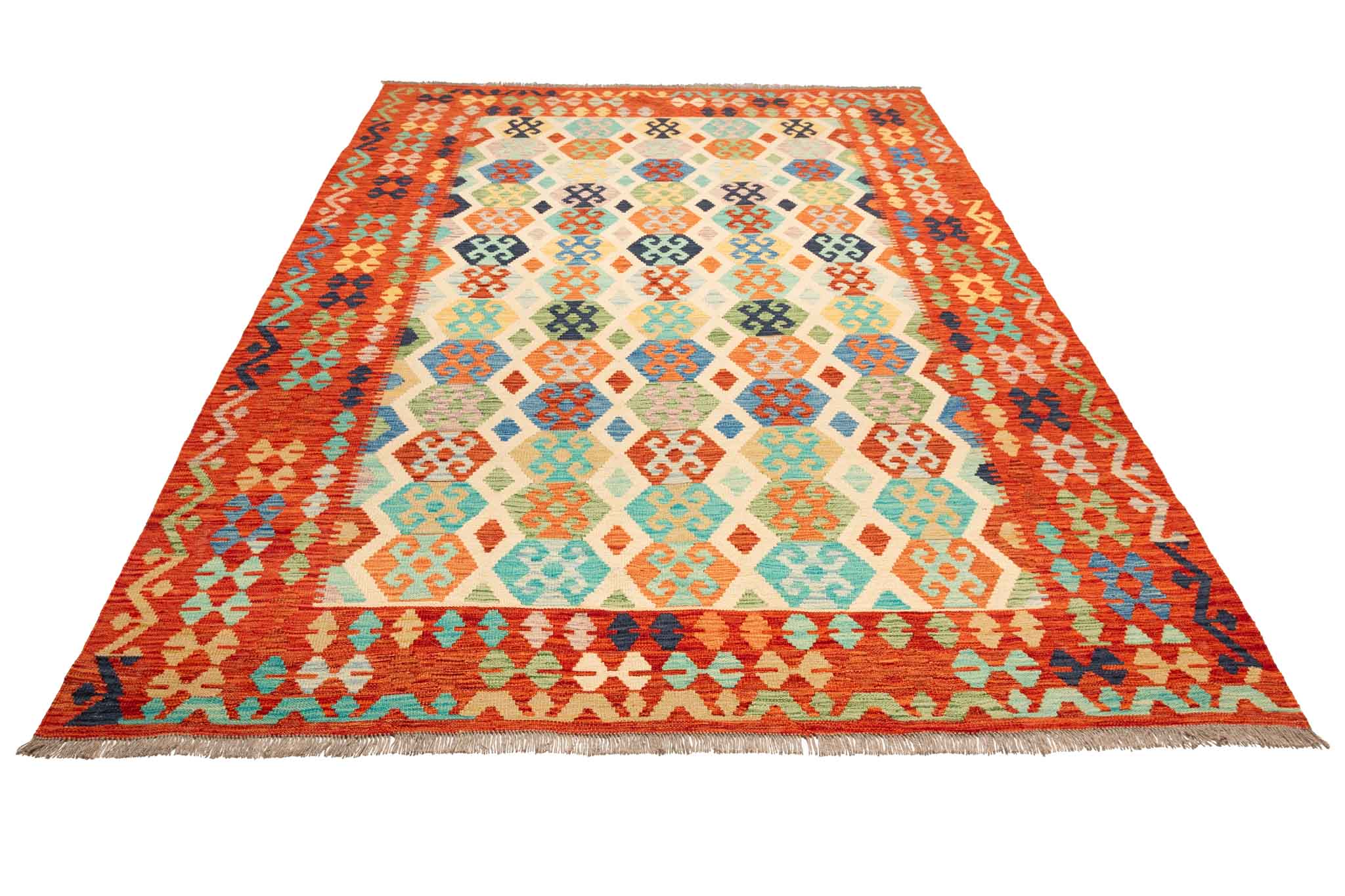 Afghanischer Kelim – 299 × 208 cm – handgewebt aus Schurwolle