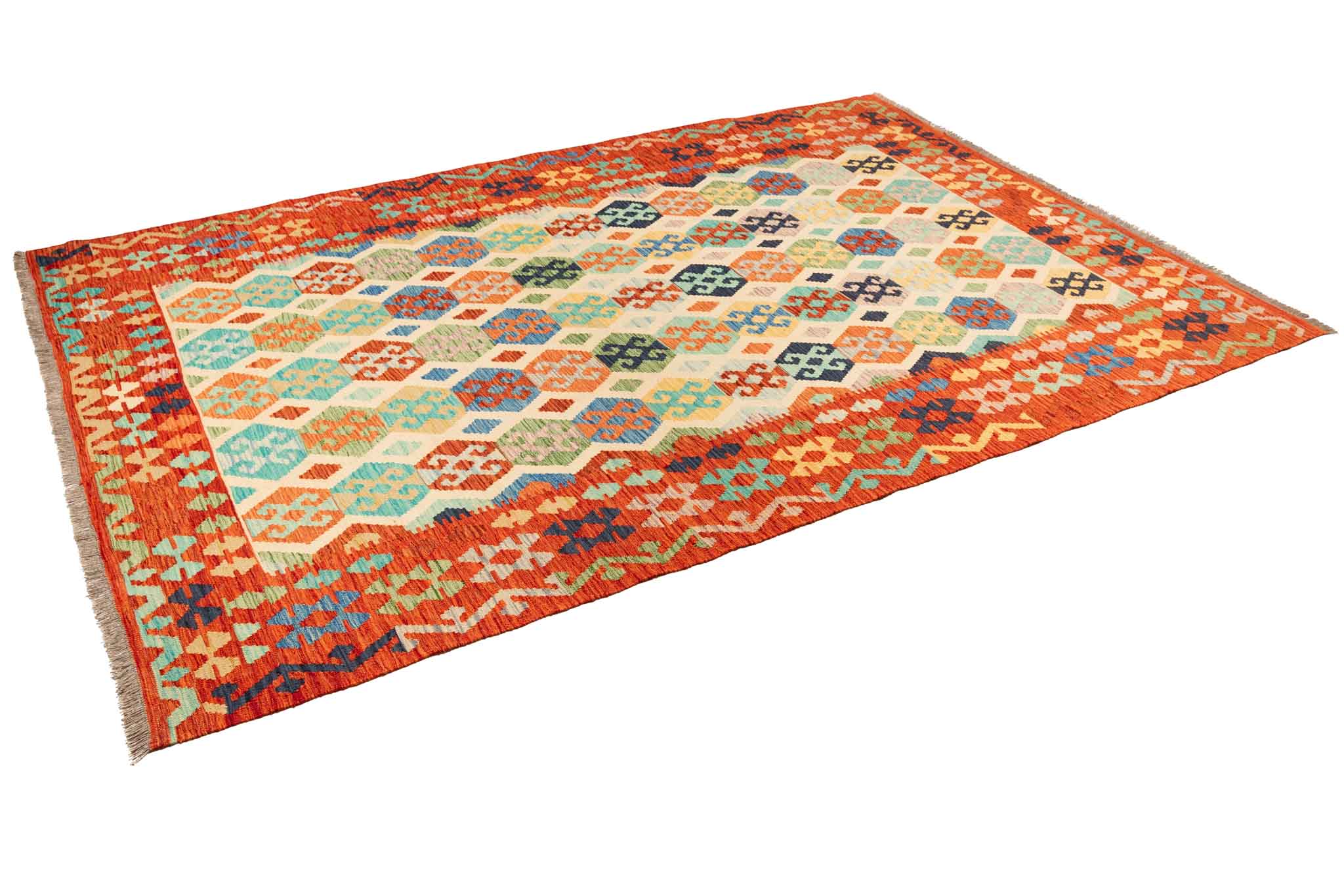 Afghanischer Kelim – 299 × 208 cm – handgewebt aus Schurwolle