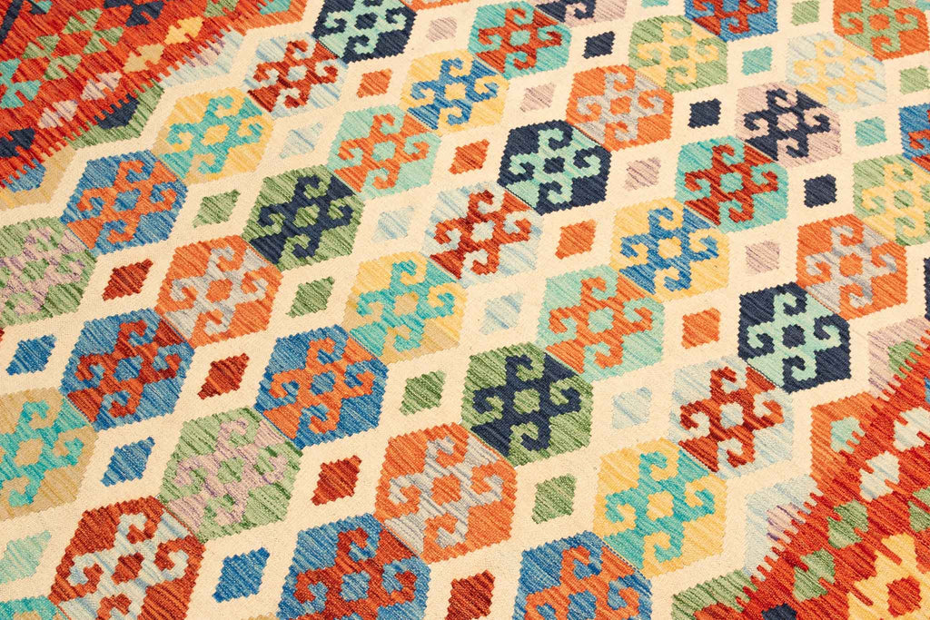 Afghanischer Kelim – 299 × 208 cm – handgewebt aus Schurwolle
