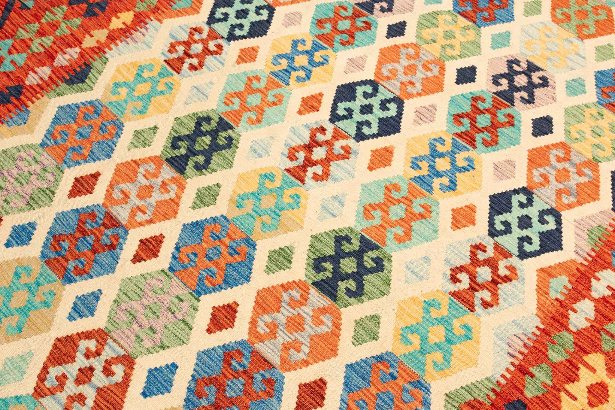 Afghanischer Kelim – 299 × 208 cm – handgewebt aus Schurwolle