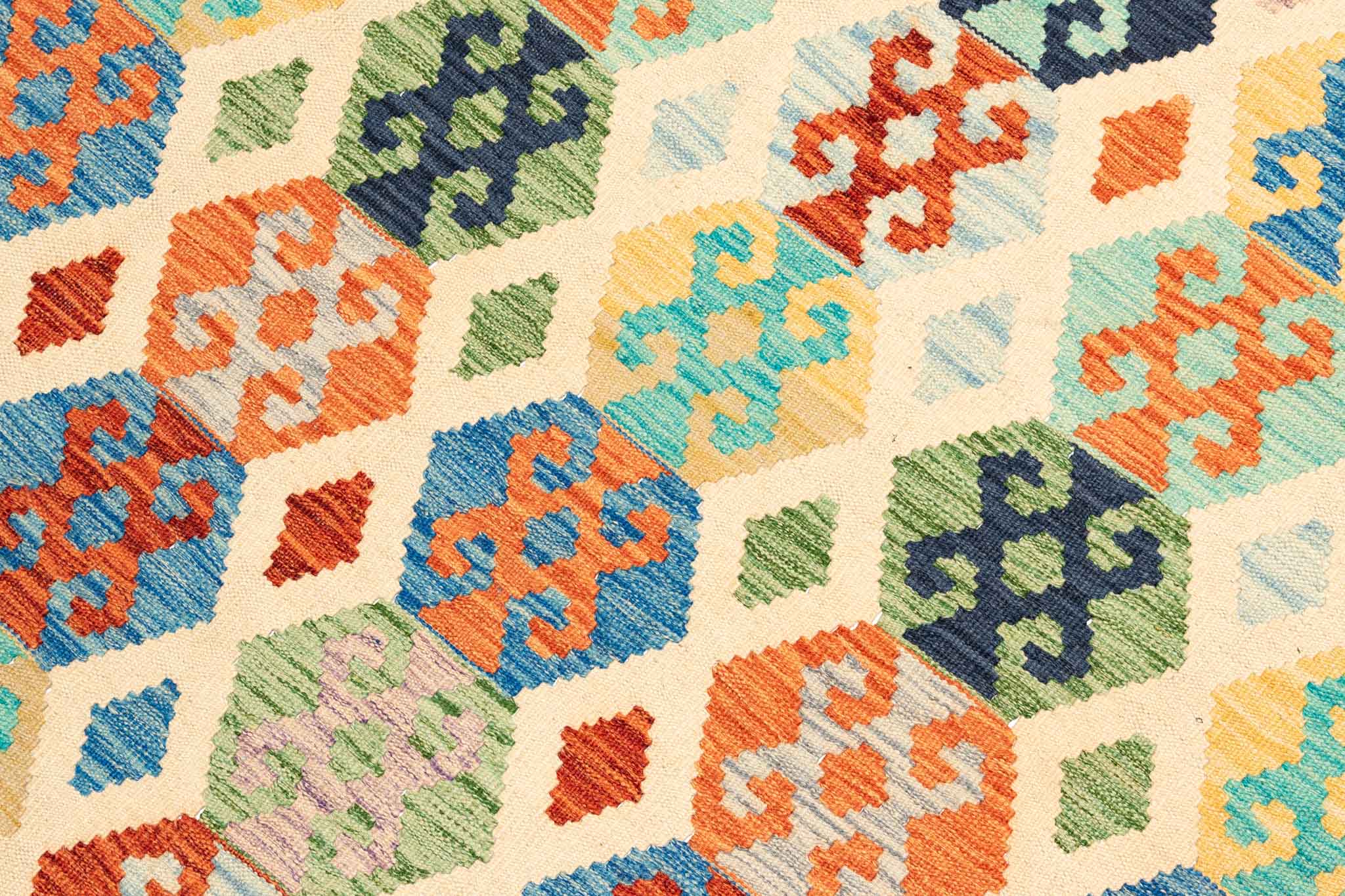 Afghanischer Kelim – 299 × 208 cm – handgewebt aus Schurwolle