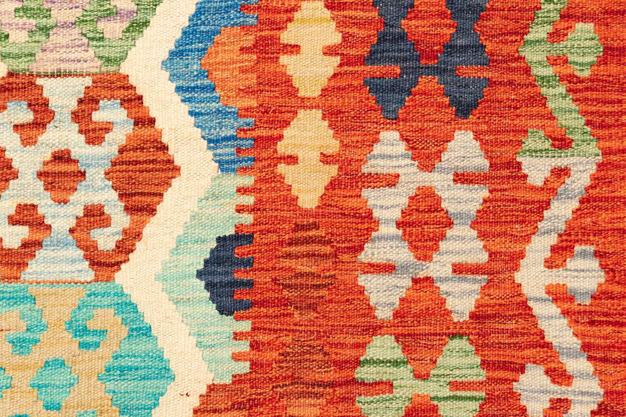 Afghanischer Kelim – 299 × 208 cm – handgewebt aus Schurwolle