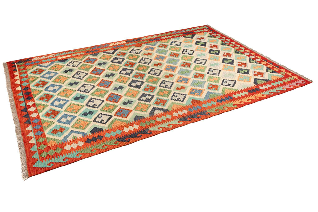 Afghanischer Kelim – 293 × 200 cm – handgewebt aus Schurwolle