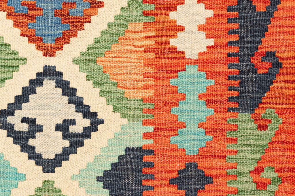 Afghanischer Kelim – 293 × 200 cm – handgewebt aus Schurwolle