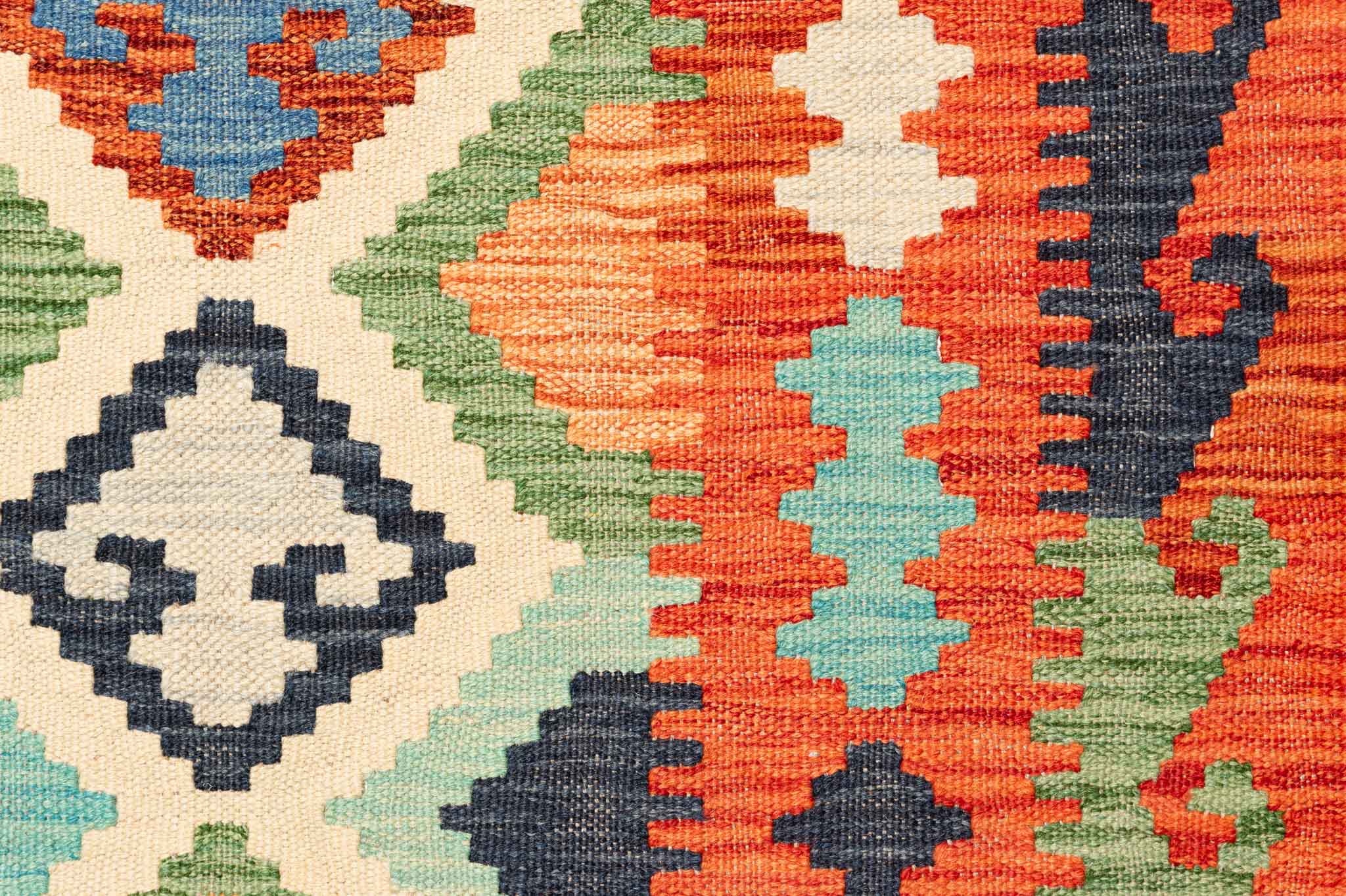 Afghanischer Kelim – 293 × 200 cm – handgewebt aus Schurwolle