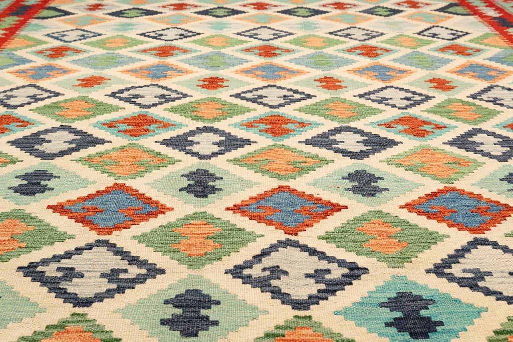 Afghanischer Kelim – 293 × 200 cm – handgewebt aus Schurwolle