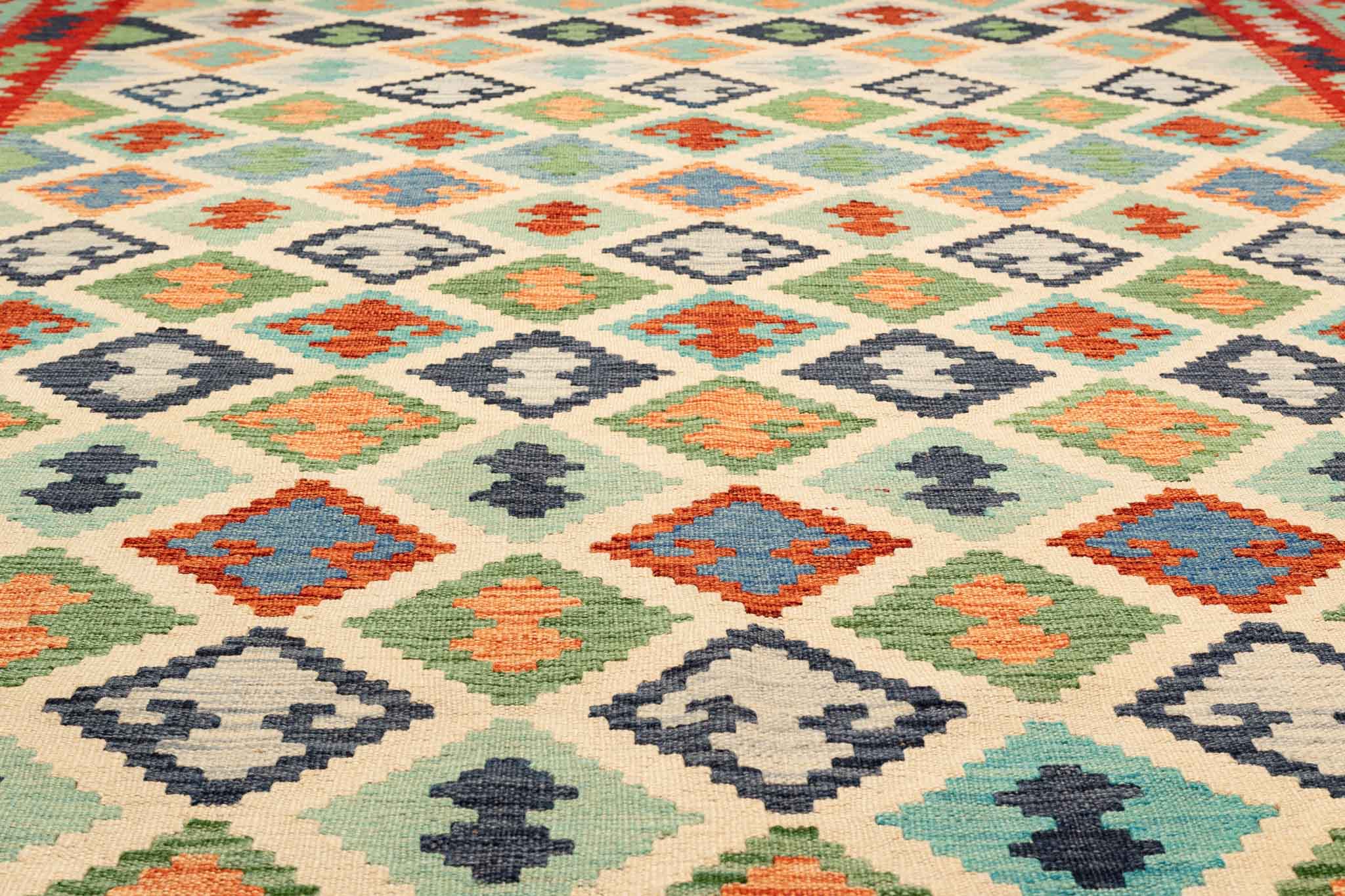 Afghanischer Kelim – 293 × 200 cm – handgewebt aus Schurwolle