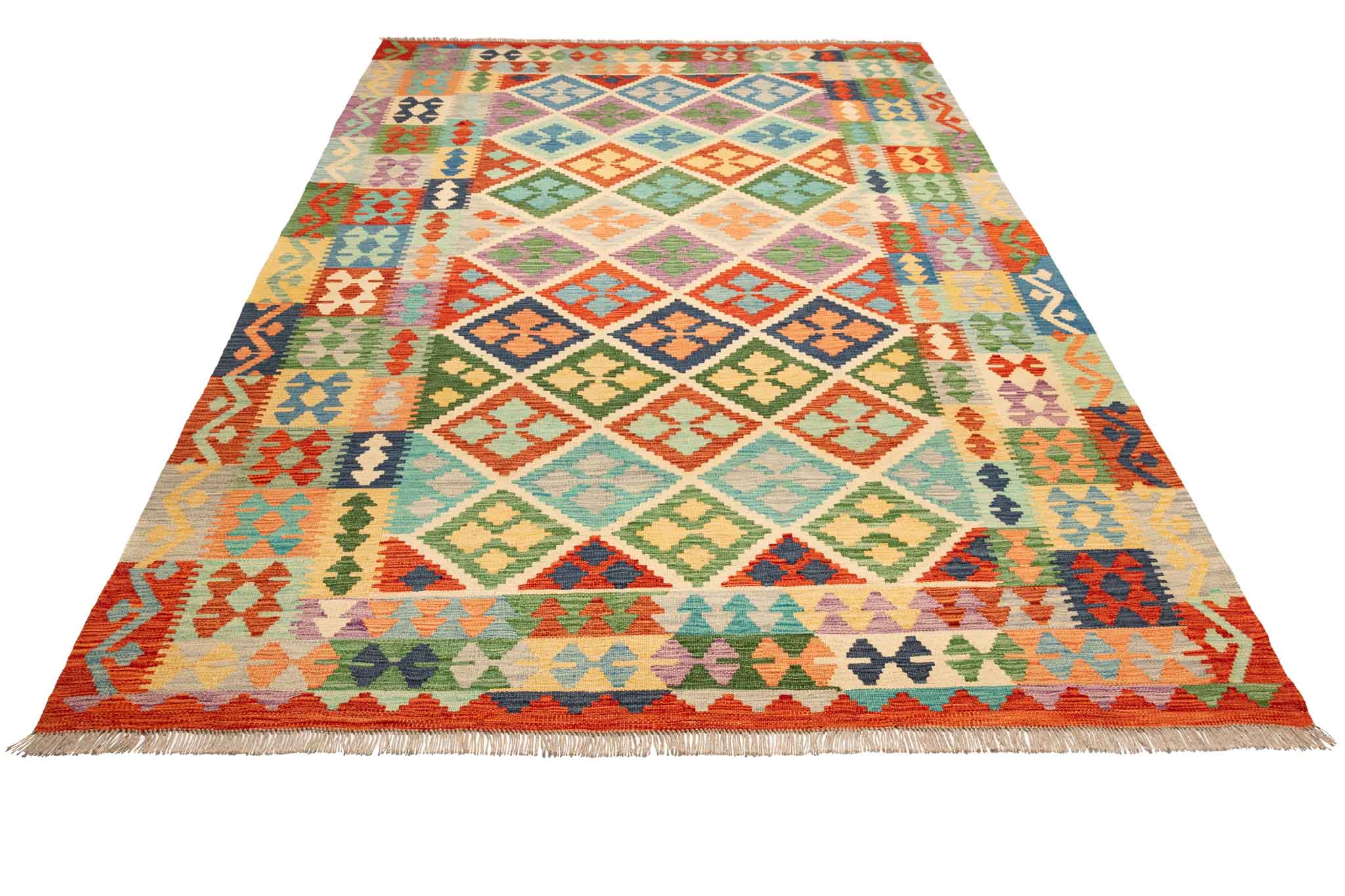 Afghanischer Kelim – 310 × 203 cm – handgewebt aus Schurwolle