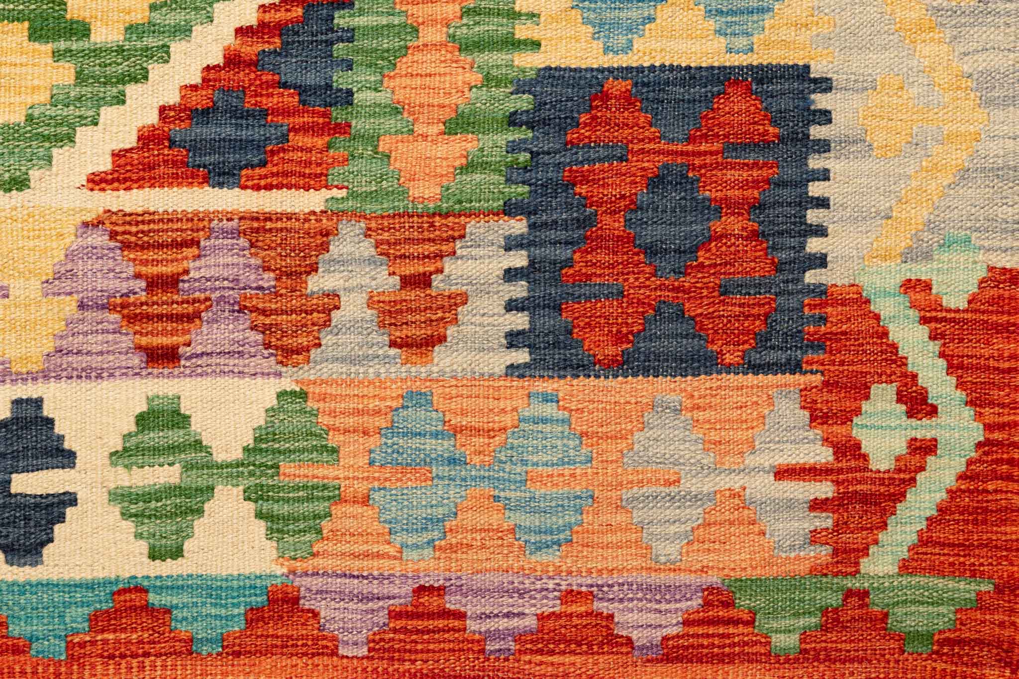 Afghanischer Kelim – 310 × 203 cm – handgewebt aus Schurwolle
