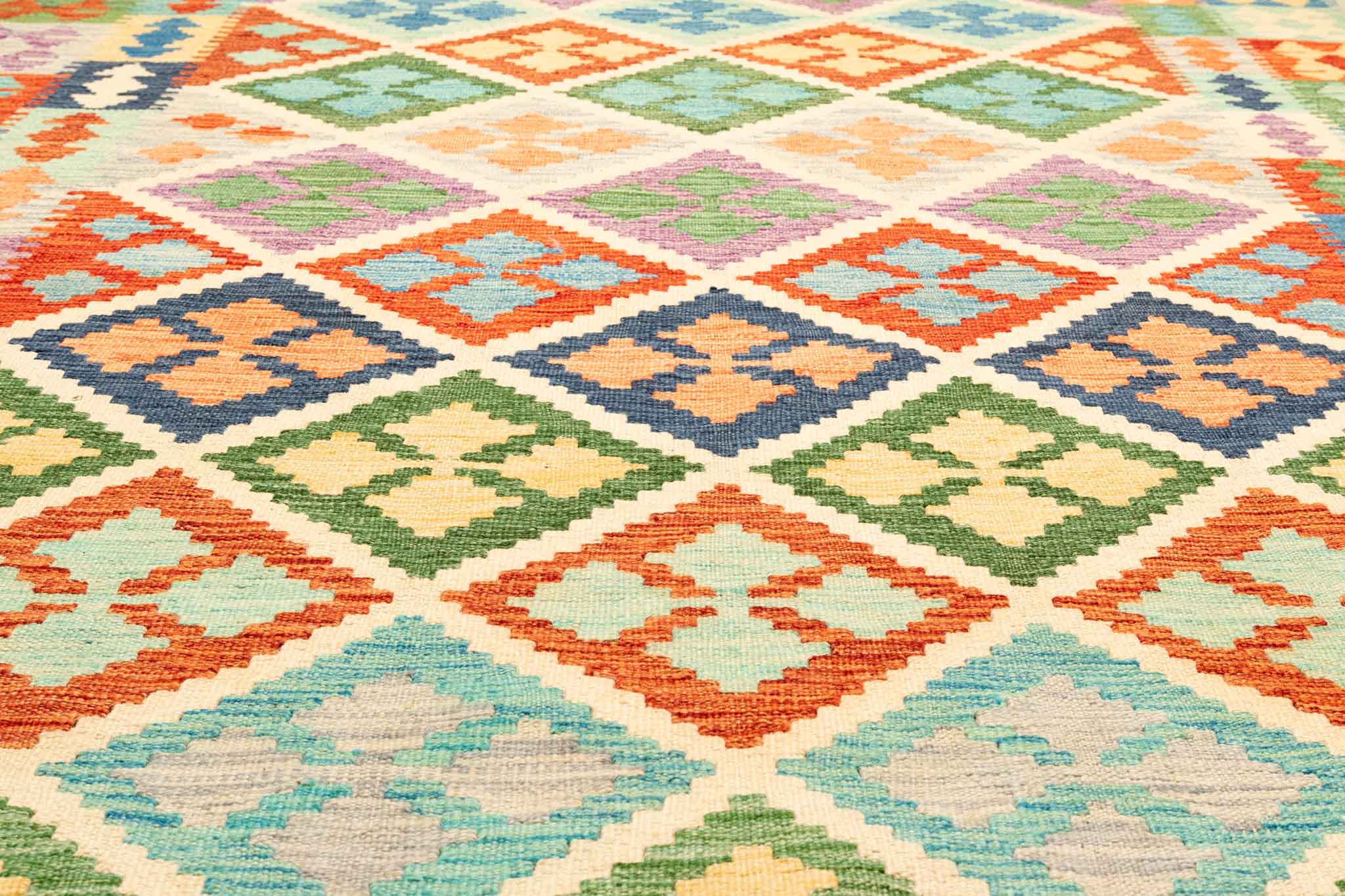 Afghanischer Kelim – 310 × 203 cm – handgewebt aus Schurwolle