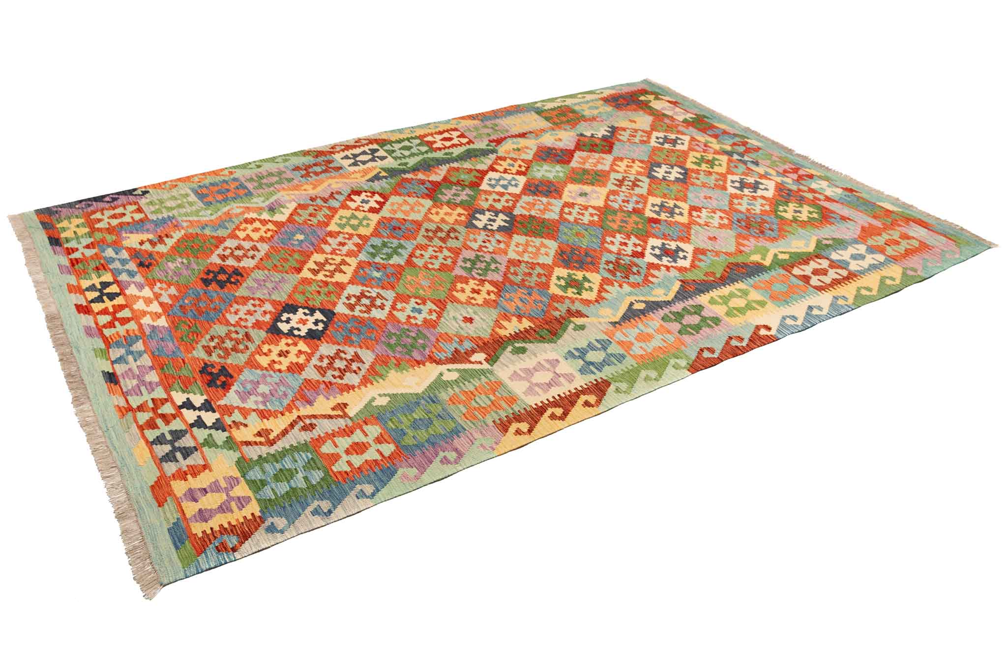 Afghanischer Kelim – 298 × 202 cm – handgewebt aus Schurwolle