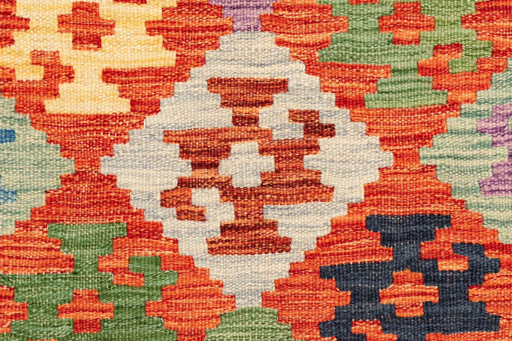 Afghanischer Kelim – 298 × 202 cm – handgewebt aus Schurwolle