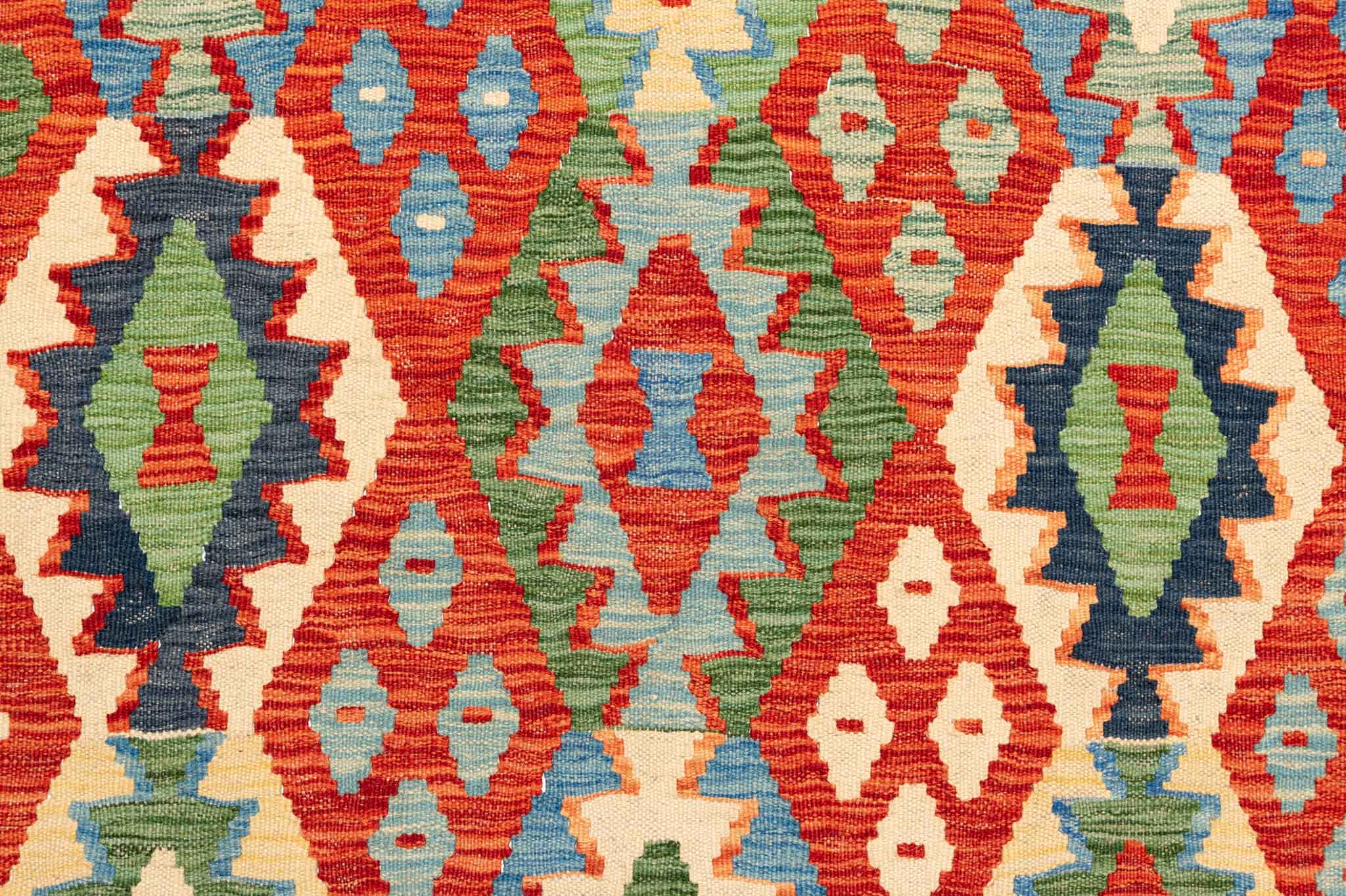 Afghanischer Kelim – 306 × 214 cm – handgewebt aus Schurwolle