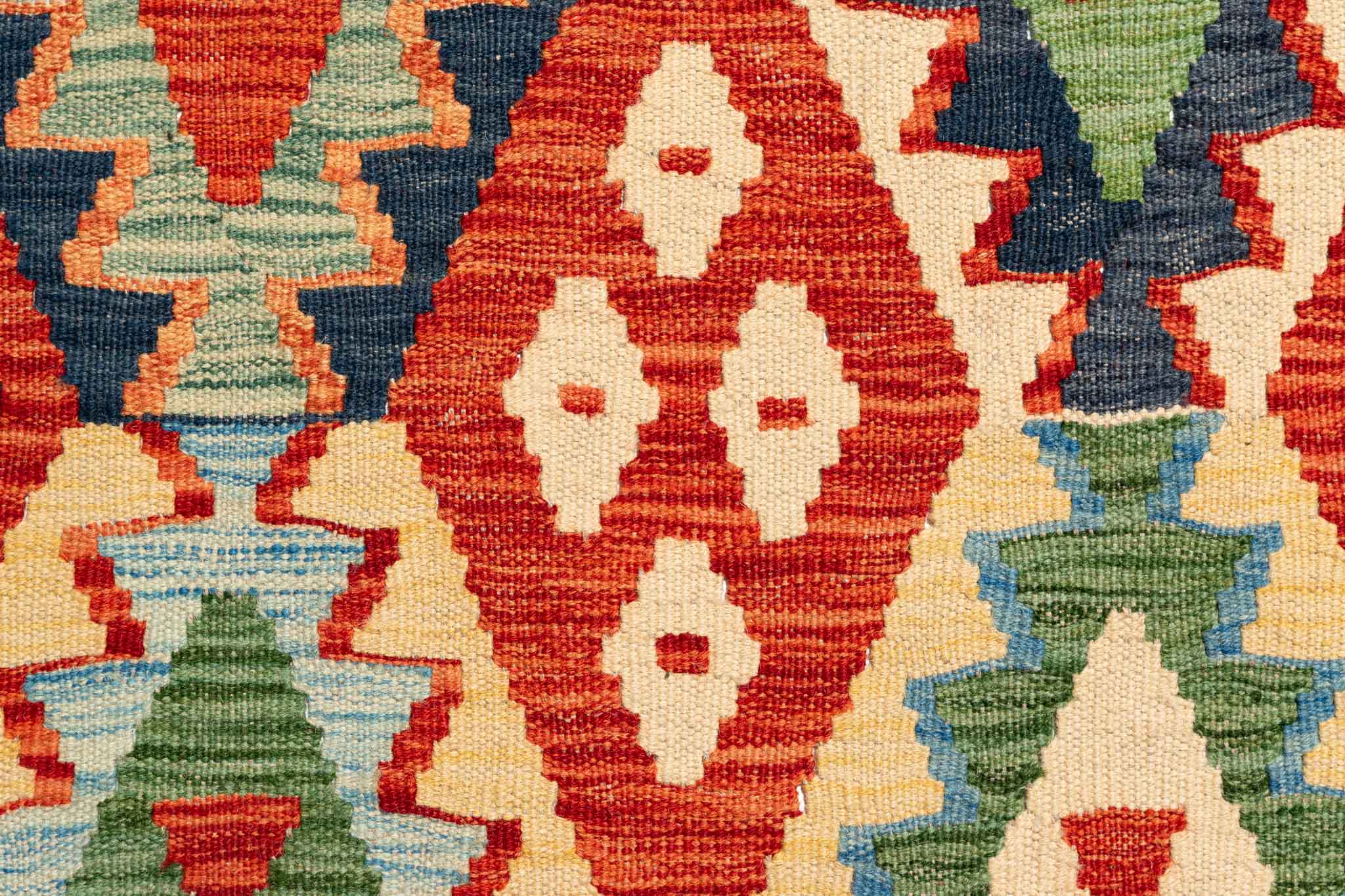 Afghanischer Kelim – 306 × 214 cm – handgewebt aus Schurwolle