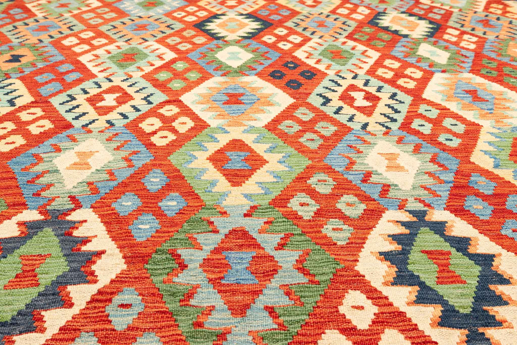Afghanischer Kelim – 306 × 214 cm – handgewebt aus Schurwolle