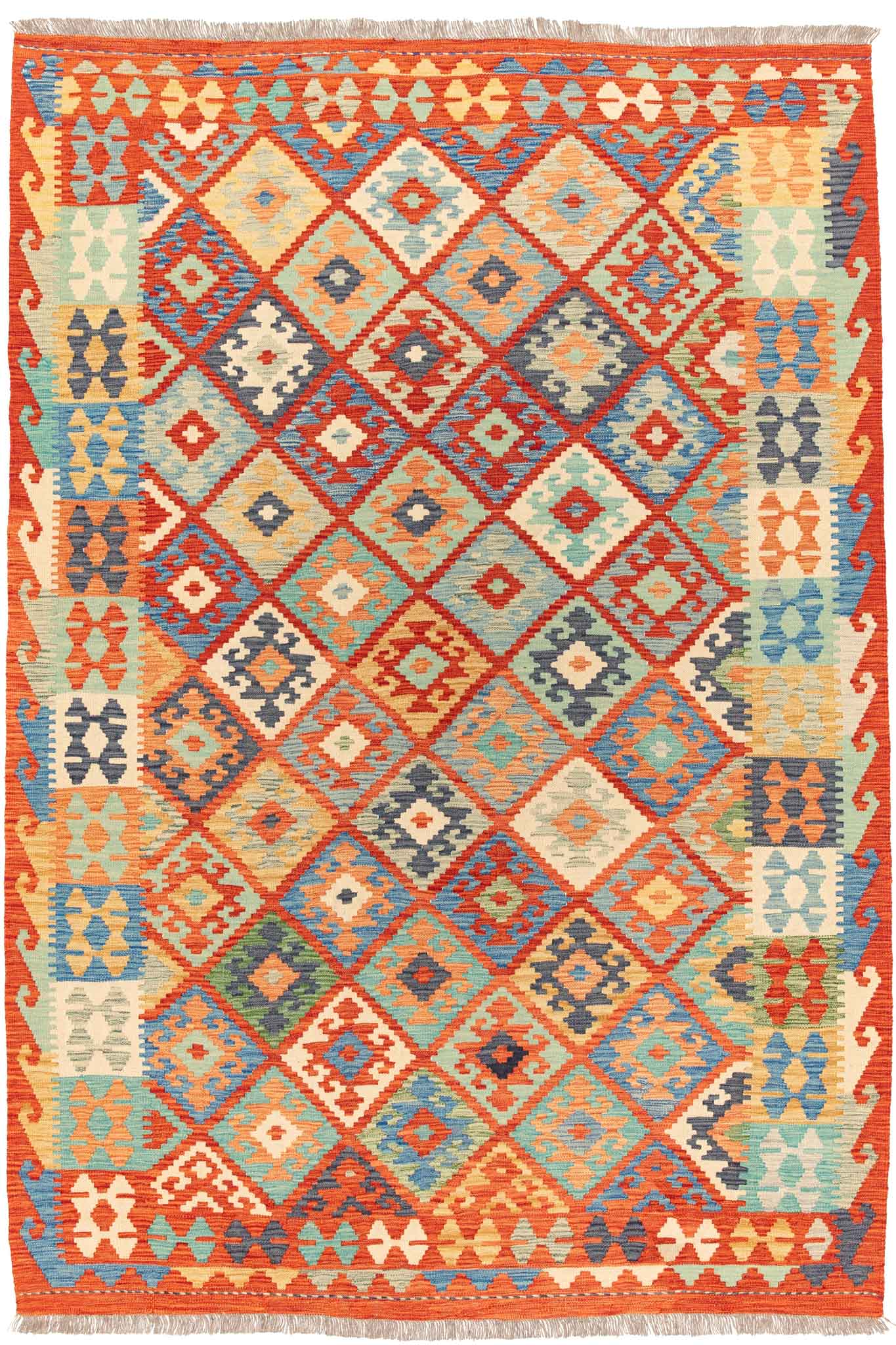 Afghanischer Kelim – 295 × 200 cm – handgewebt aus Schurwolle