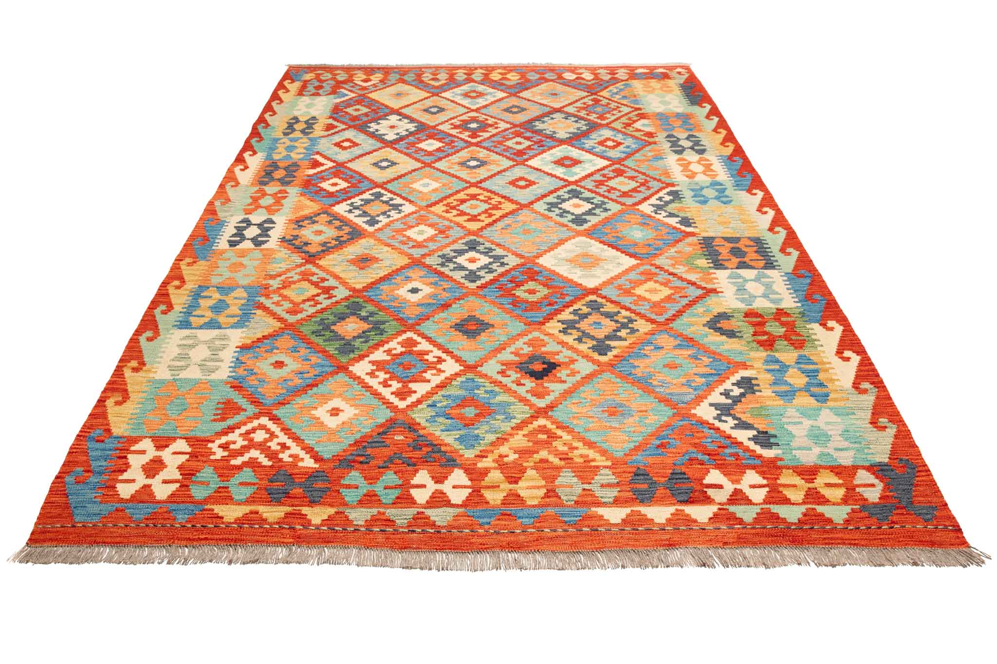 Afghanischer Kelim – 295 × 200 cm – handgewebt aus Schurwolle