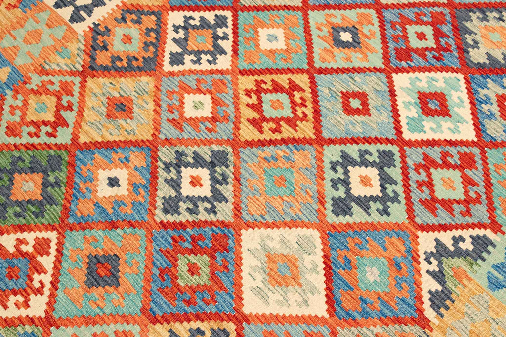 Afghanischer Kelim – 295 × 200 cm – handgewebt aus Schurwolle