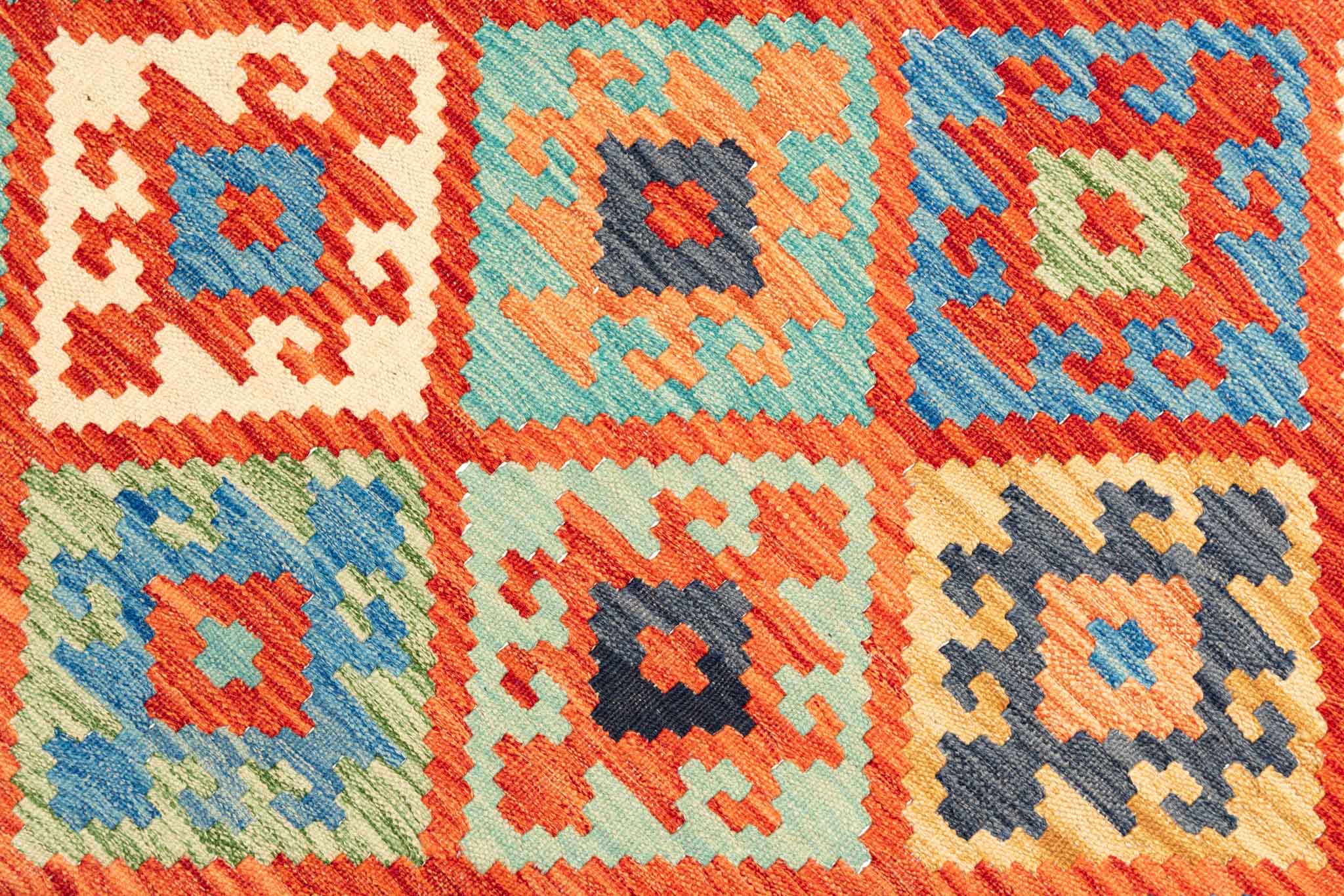 Afghanischer Kelim – 295 × 200 cm – handgewebt aus Schurwolle