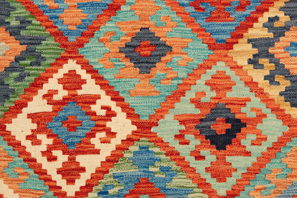 Afghanischer Kelim – 295 × 200 cm – handgewebt aus Schurwolle