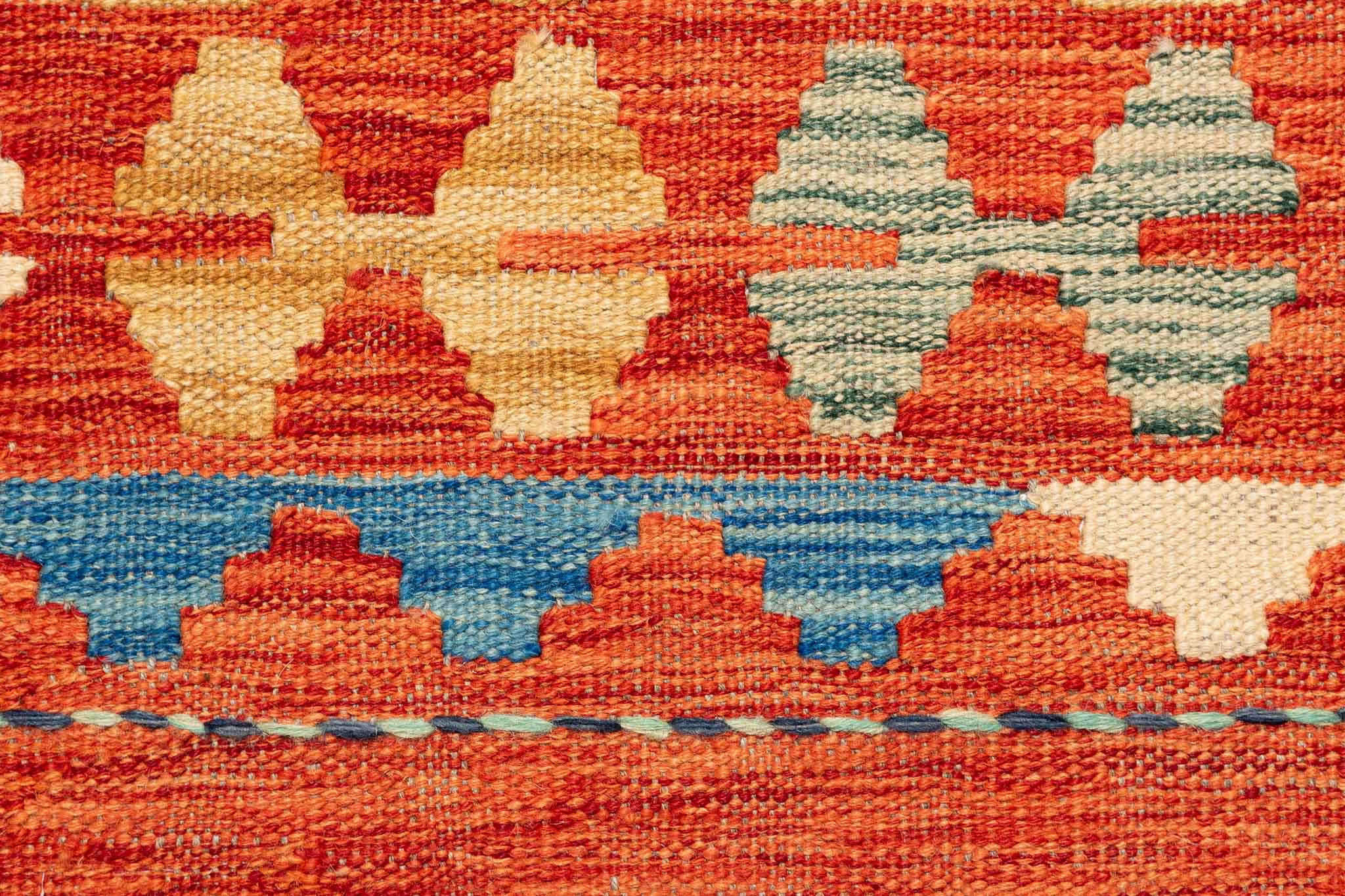 Afghanischer Kelim – 295 × 200 cm – handgewebt aus Schurwolle