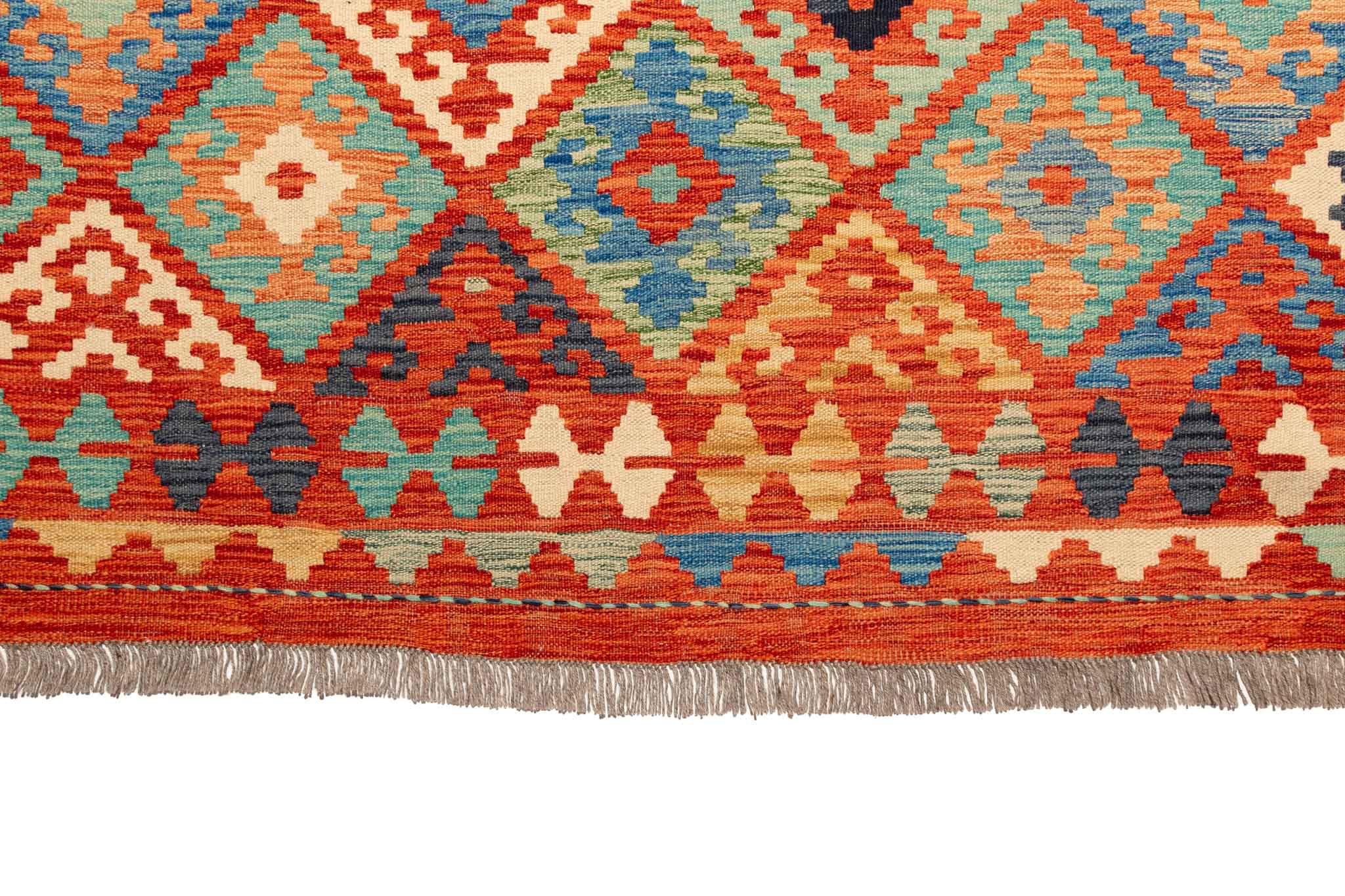 Afghanischer Kelim – 295 × 200 cm – handgewebt aus Schurwolle