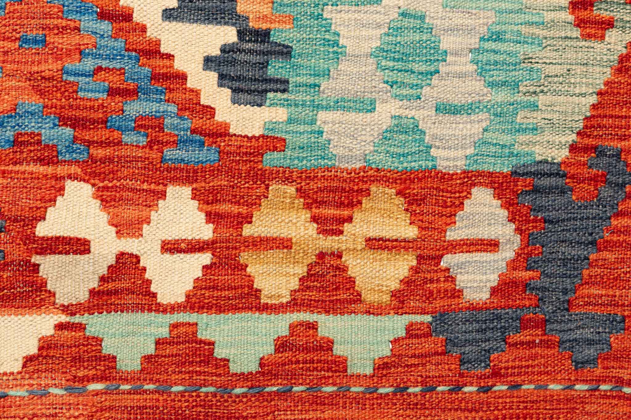 Afghanischer Kelim – 295 × 200 cm – handgewebt aus Schurwolle