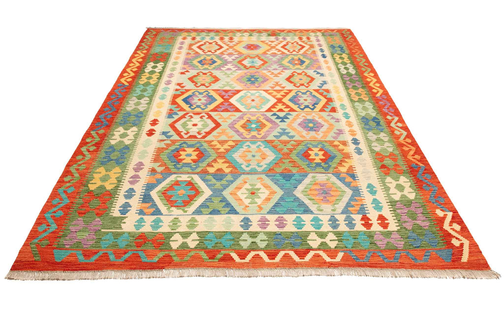 Afghanischer Kelim – 297 × 203 cm – handgewebt aus Schurwolle