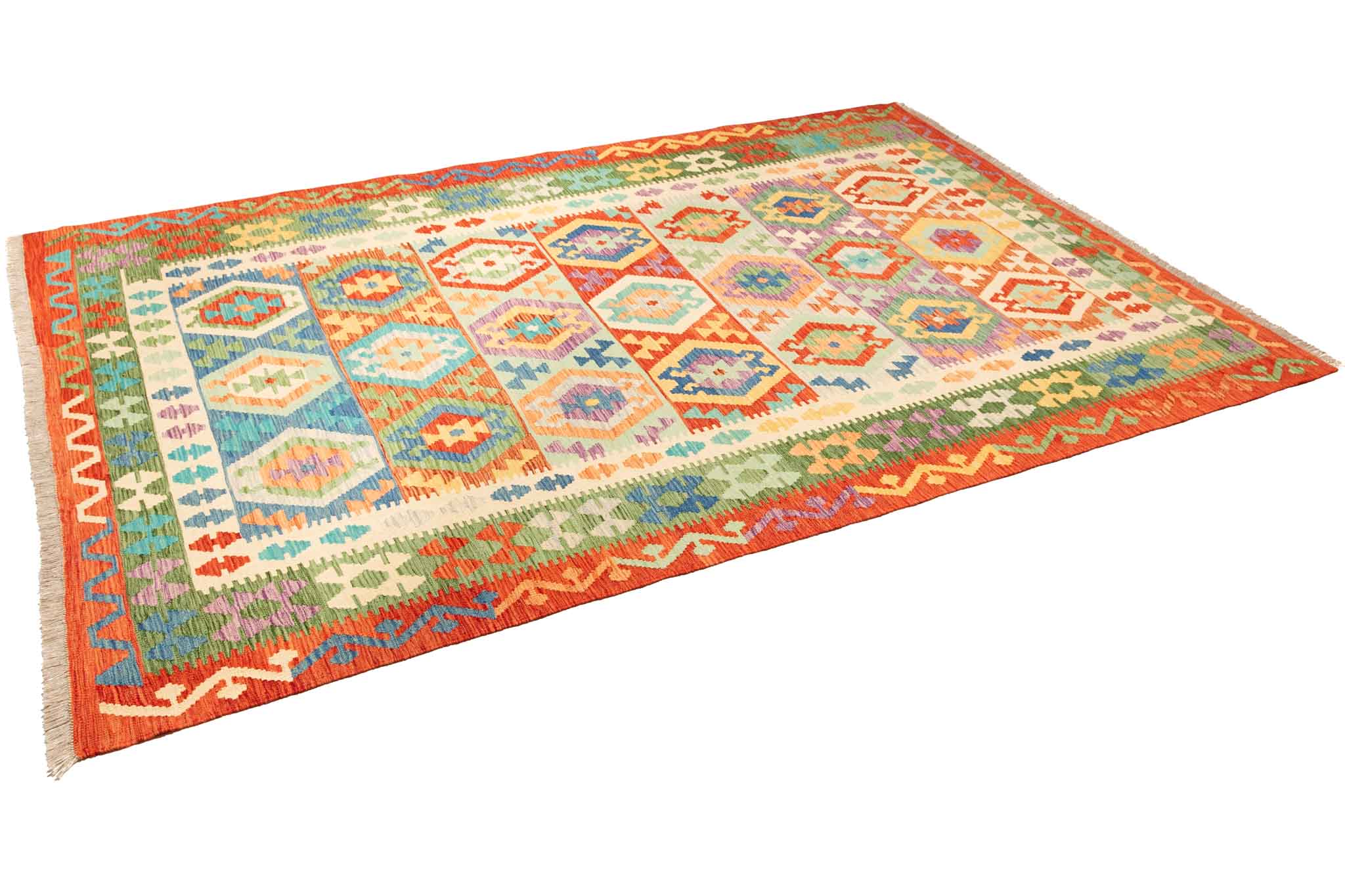 Afghanischer Kelim – 297 × 203 cm – handgewebt aus Schurwolle