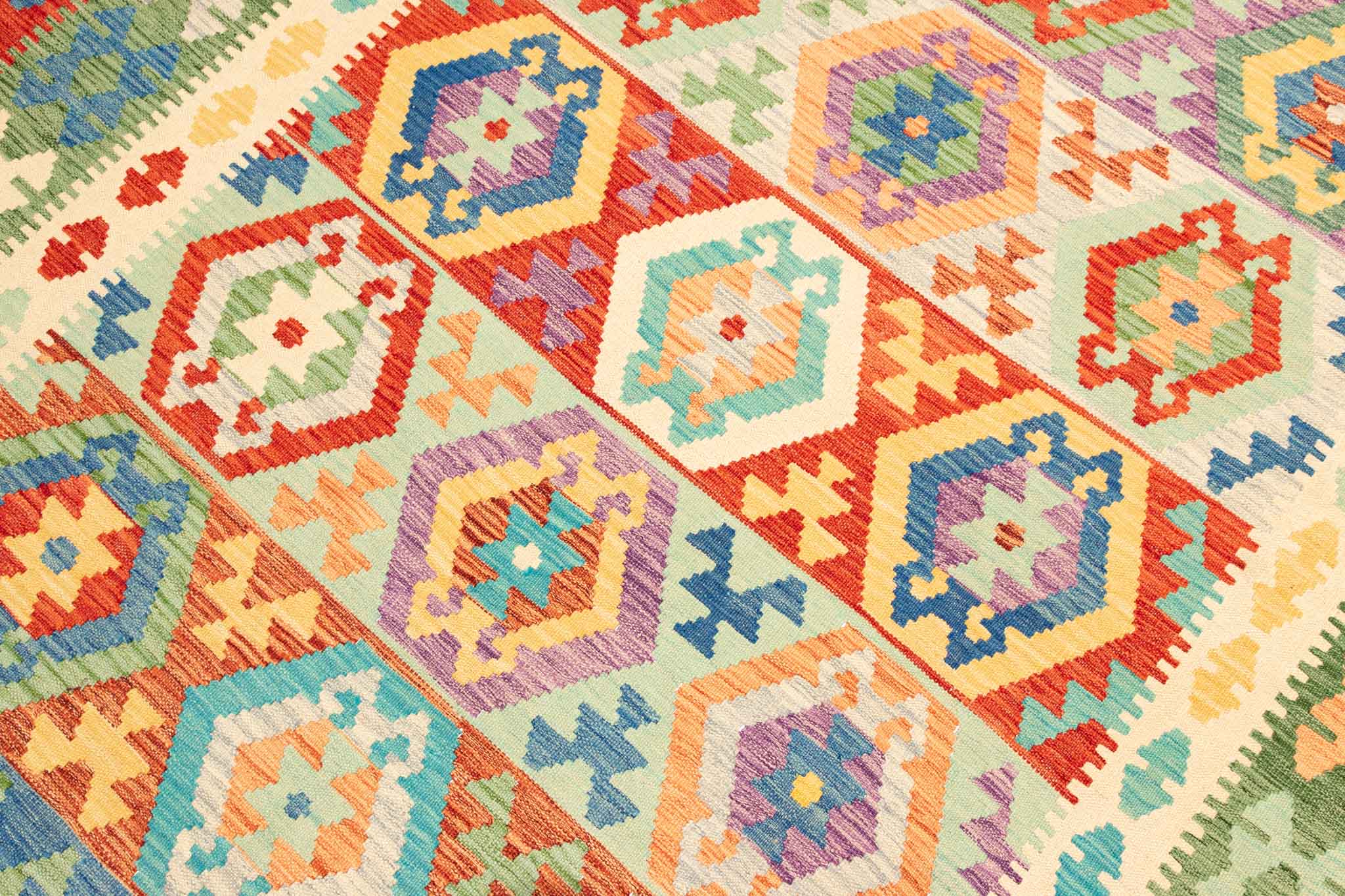 Afghanischer Kelim – 297 × 203 cm – handgewebt aus Schurwolle