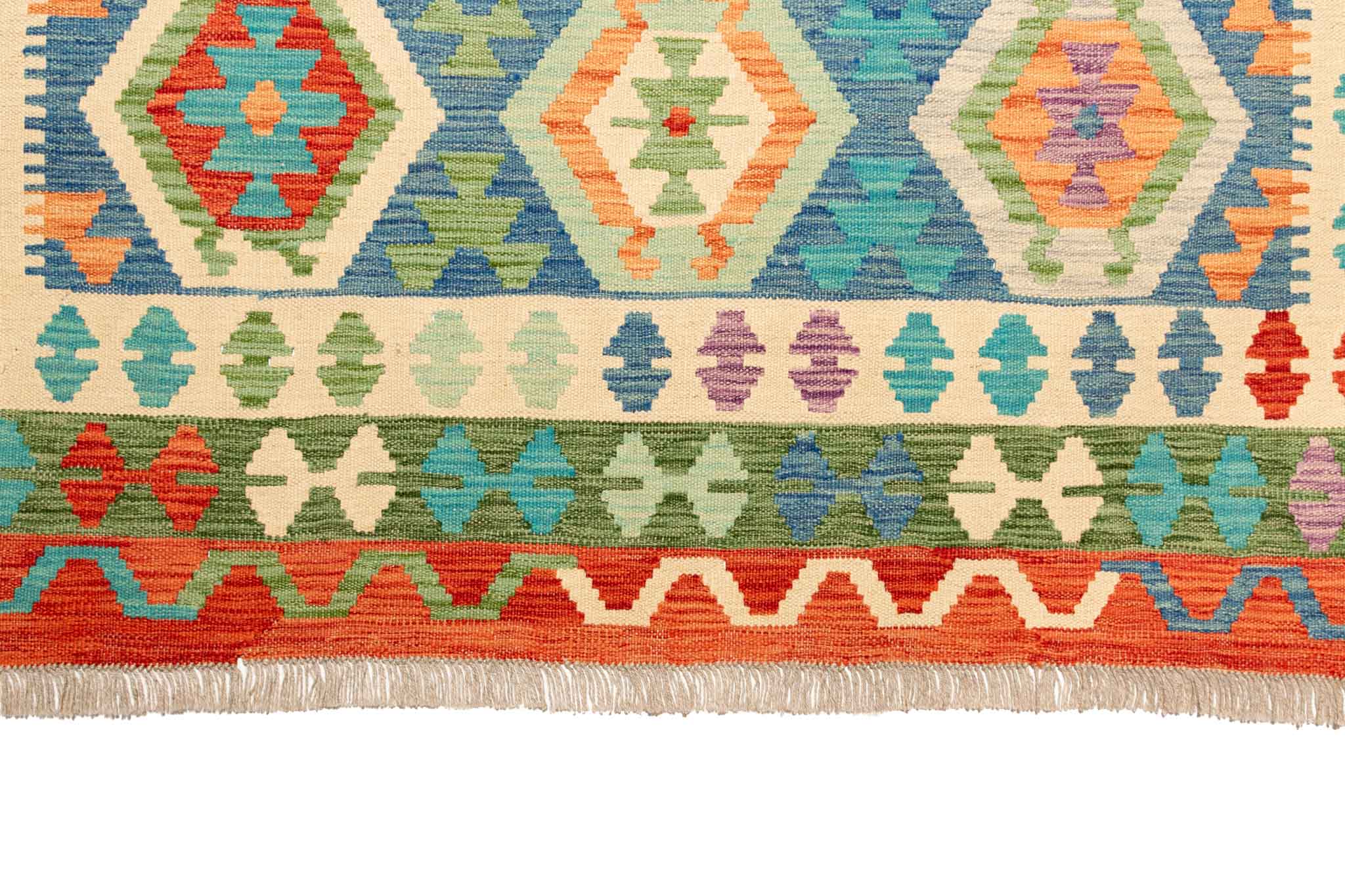 Afghanischer Kelim – 297 × 203 cm – handgewebt aus Schurwolle