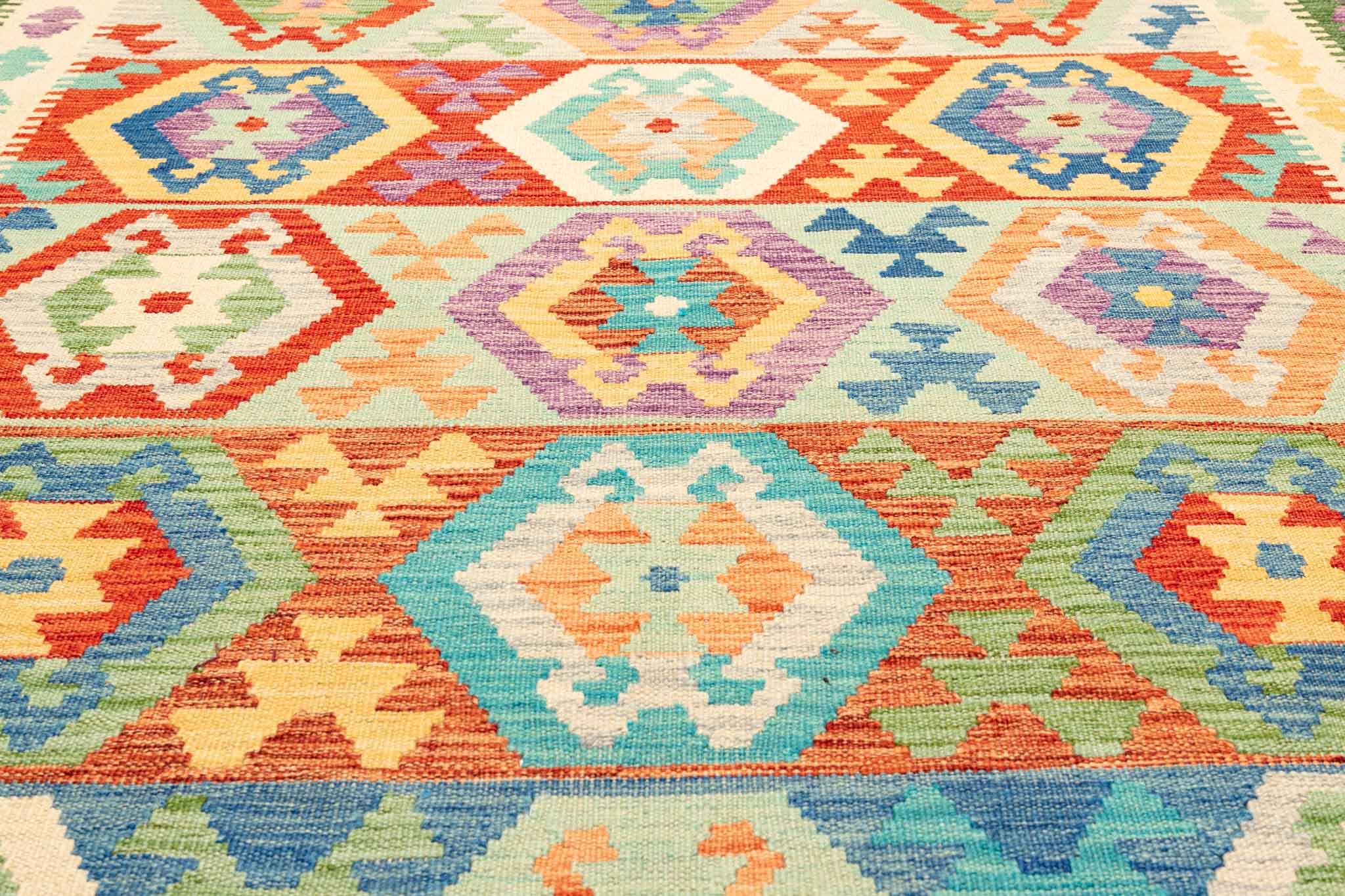 Afghanischer Kelim – 297 × 203 cm – handgewebt aus Schurwolle