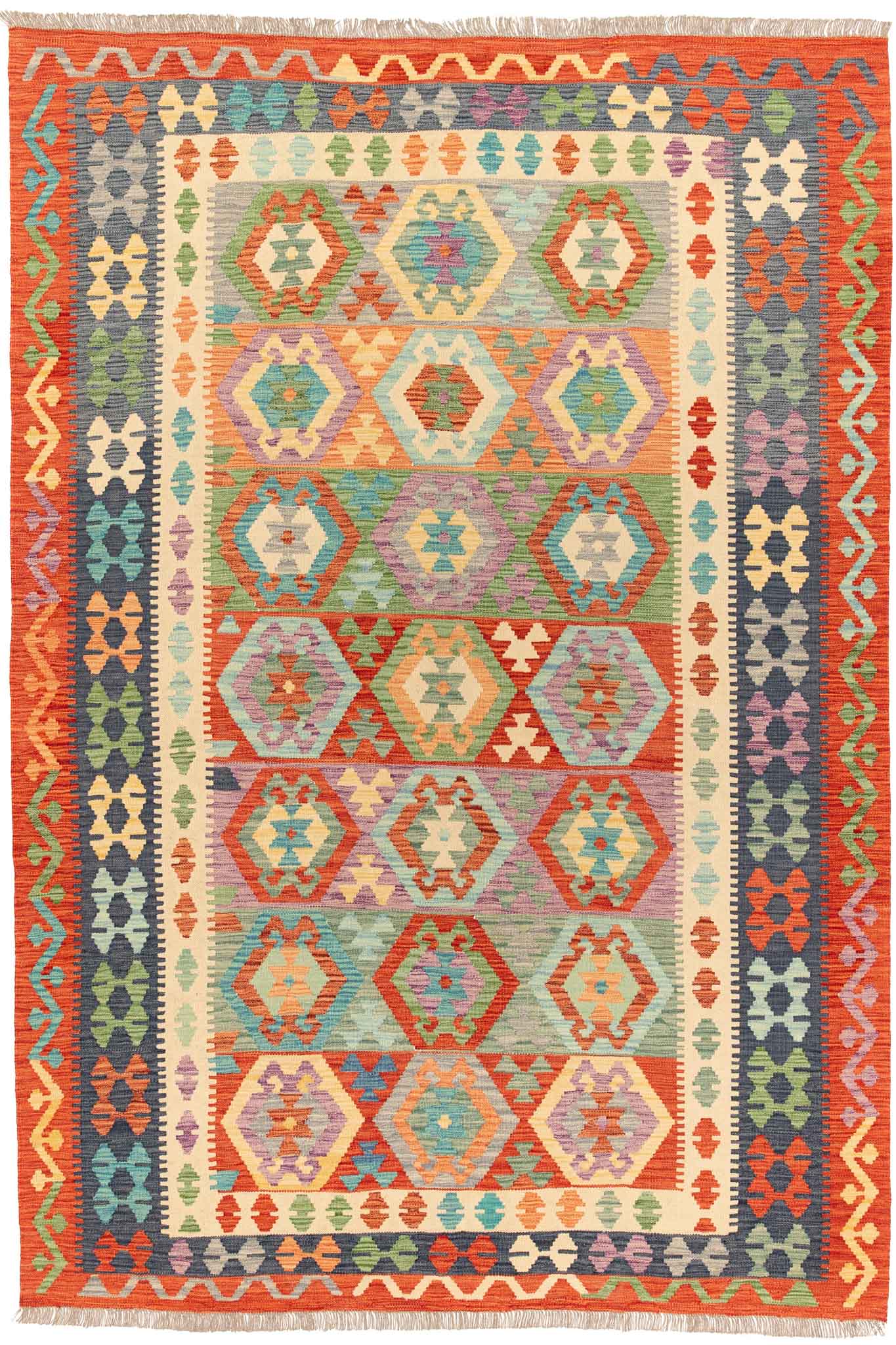 Afghanischer Kelim – 292 × 200 cm – handgewebt aus Schurwolle