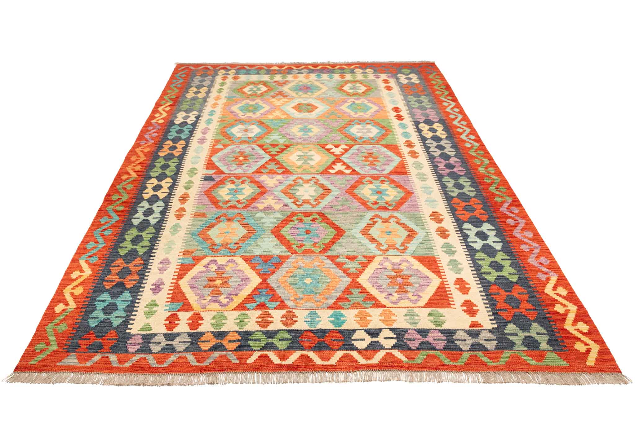 Afghanischer Kelim – 292 × 200 cm – handgewebt aus Schurwolle